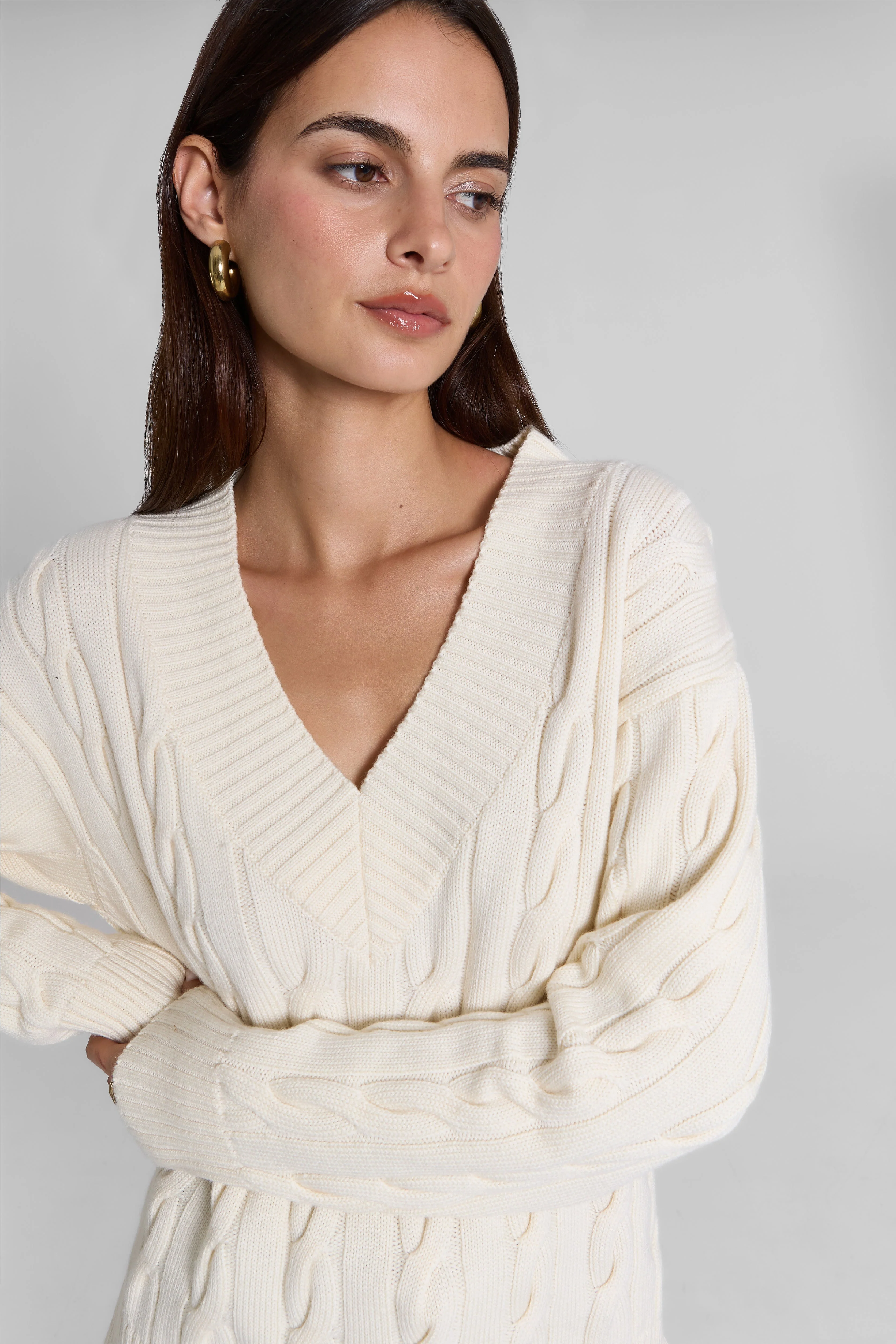 MERINO WOOL CABLE-KNIT SWEATER - Image 6
