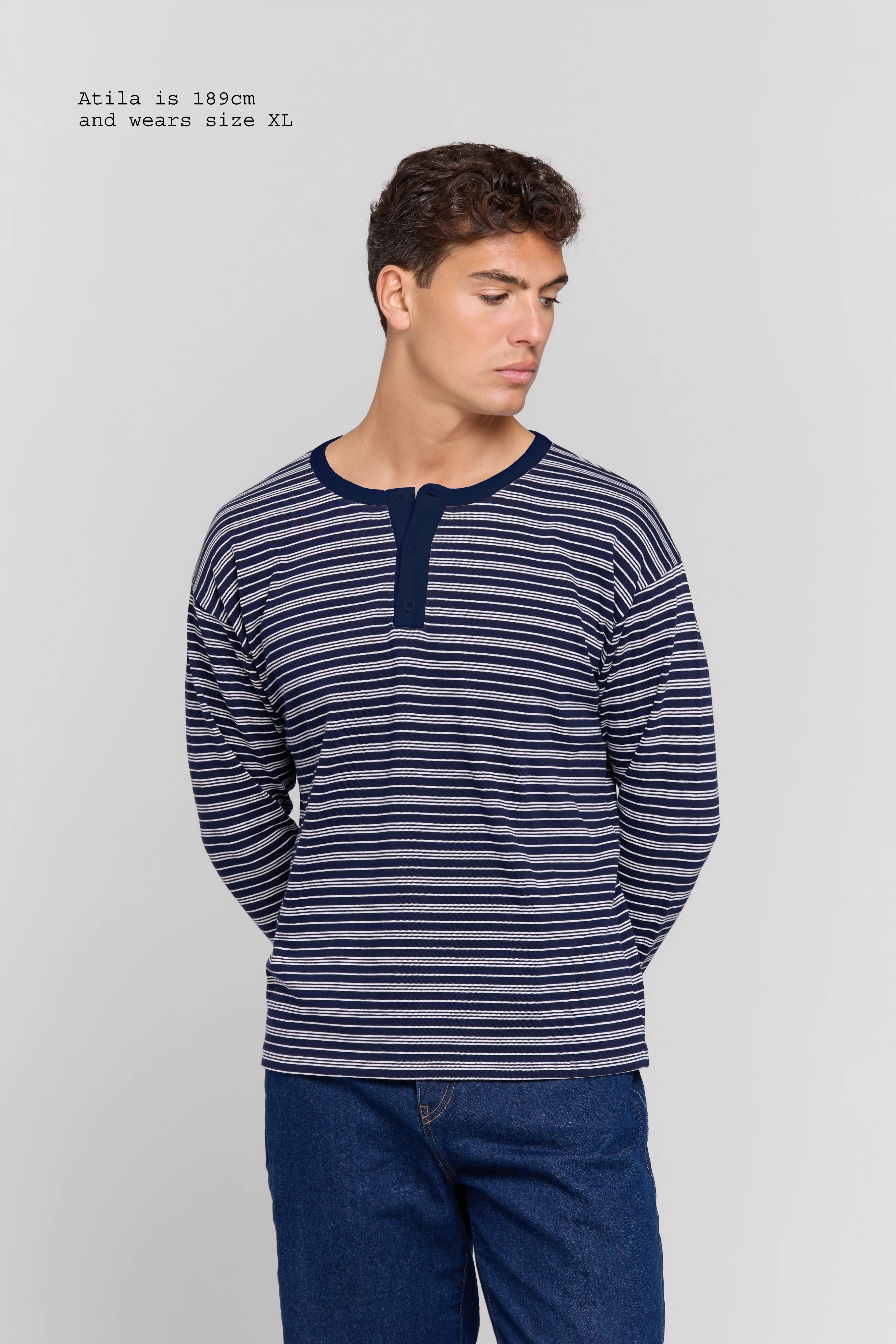 HENLEY LONG SLEEVE TOP MEN - Image 3