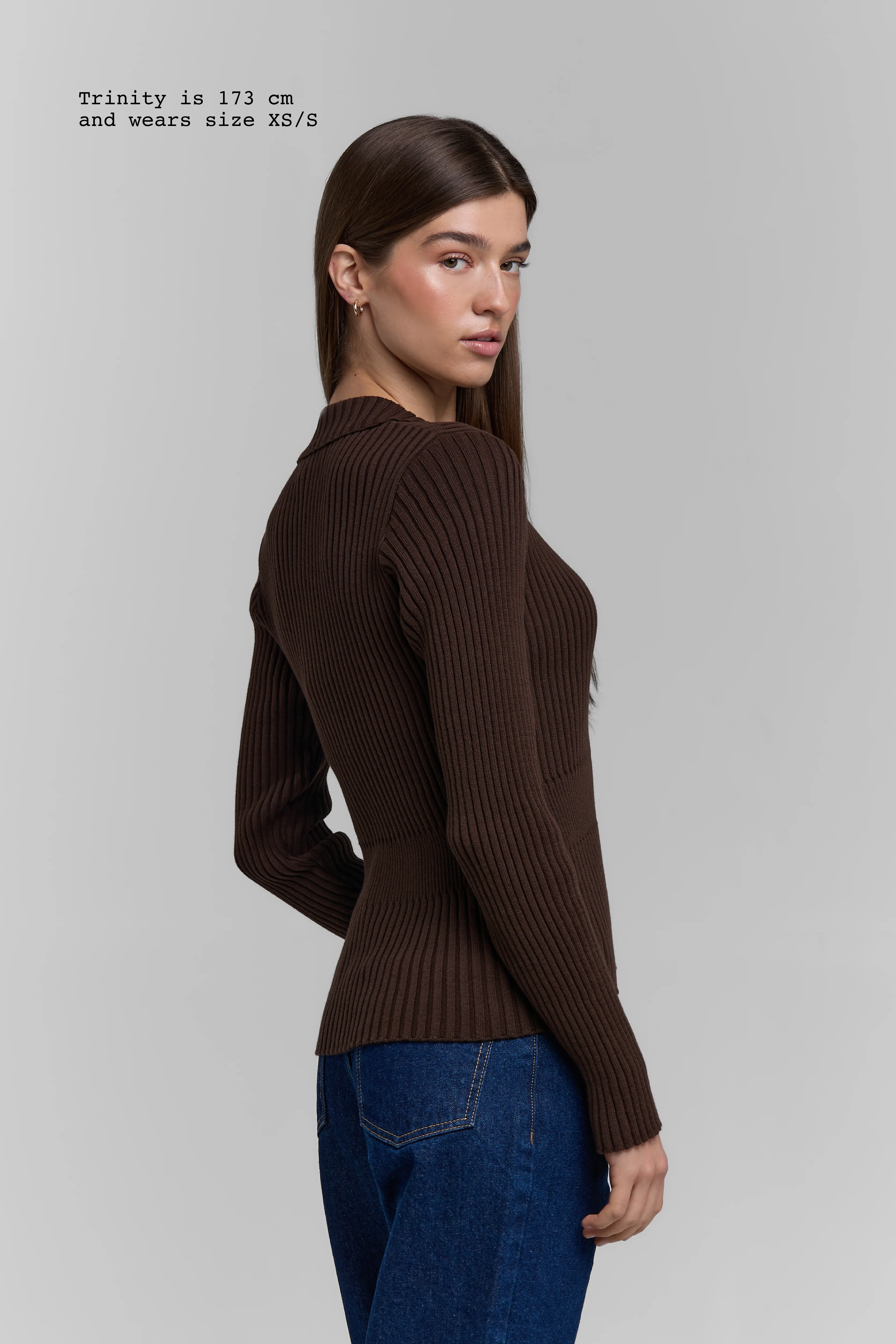KNIT BUTTONED LONG SLEEVE TOP - Image 5