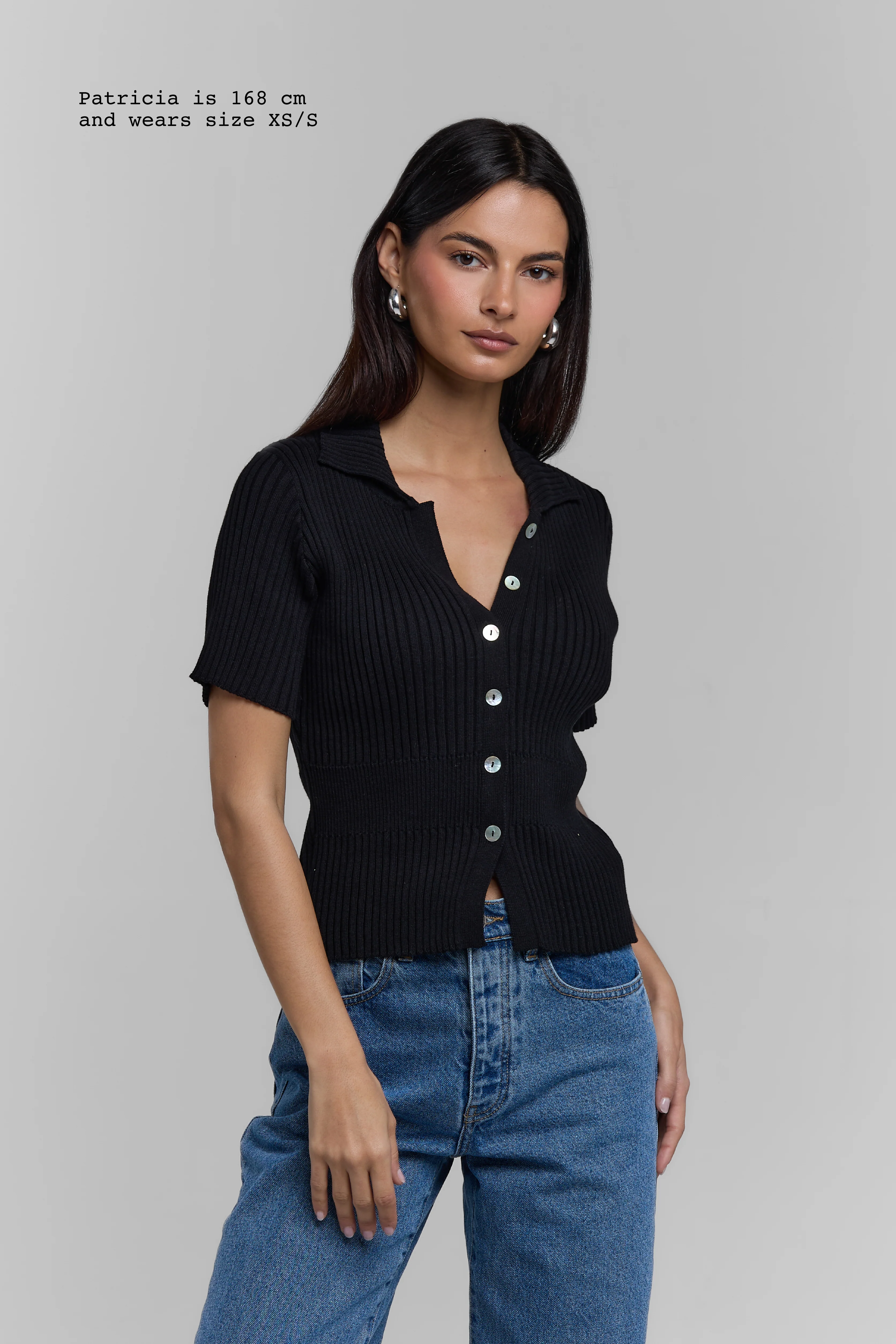 KNIT BUTTONED TOP - Image 10