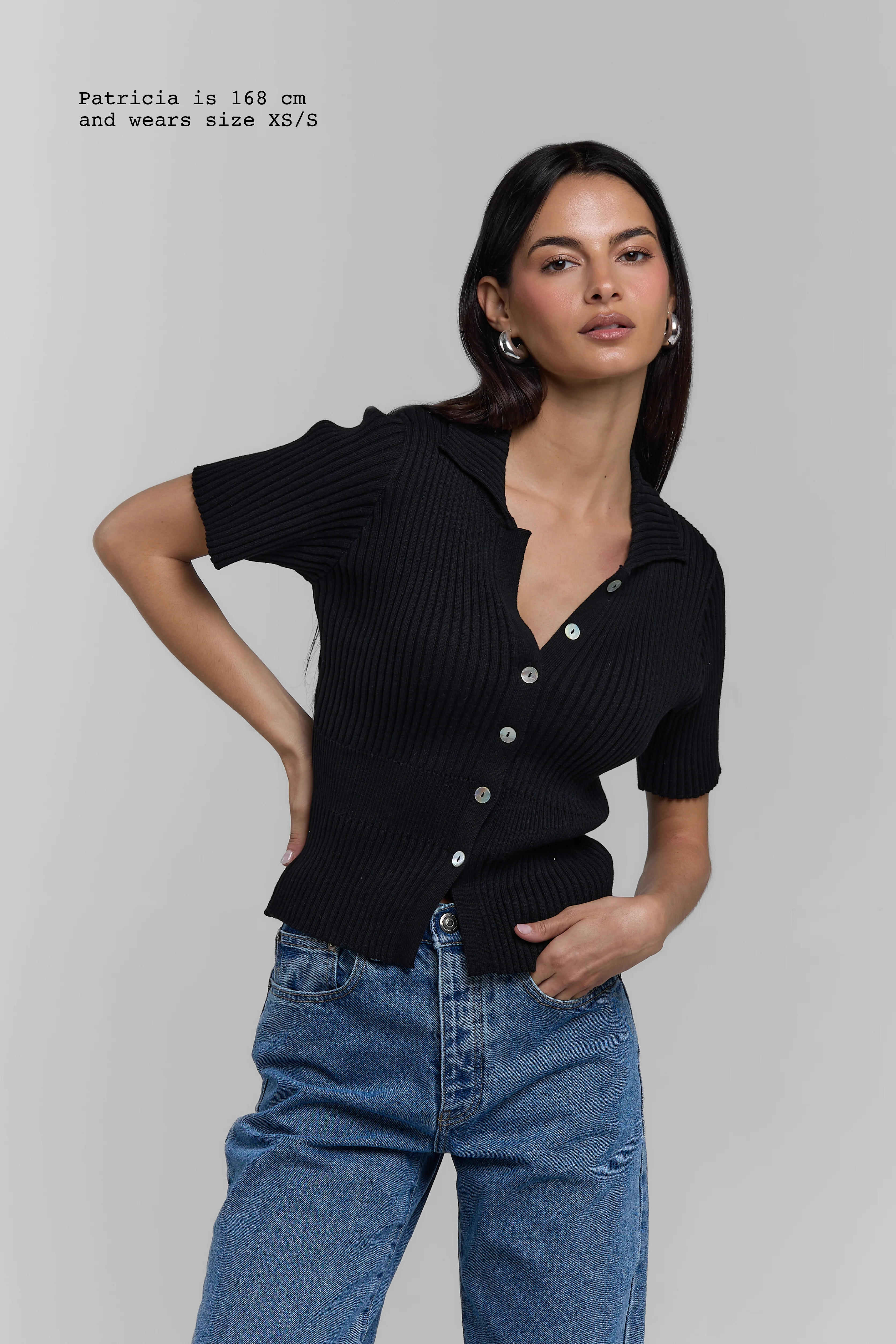 KNIT BUTTONED TOP - Image 11