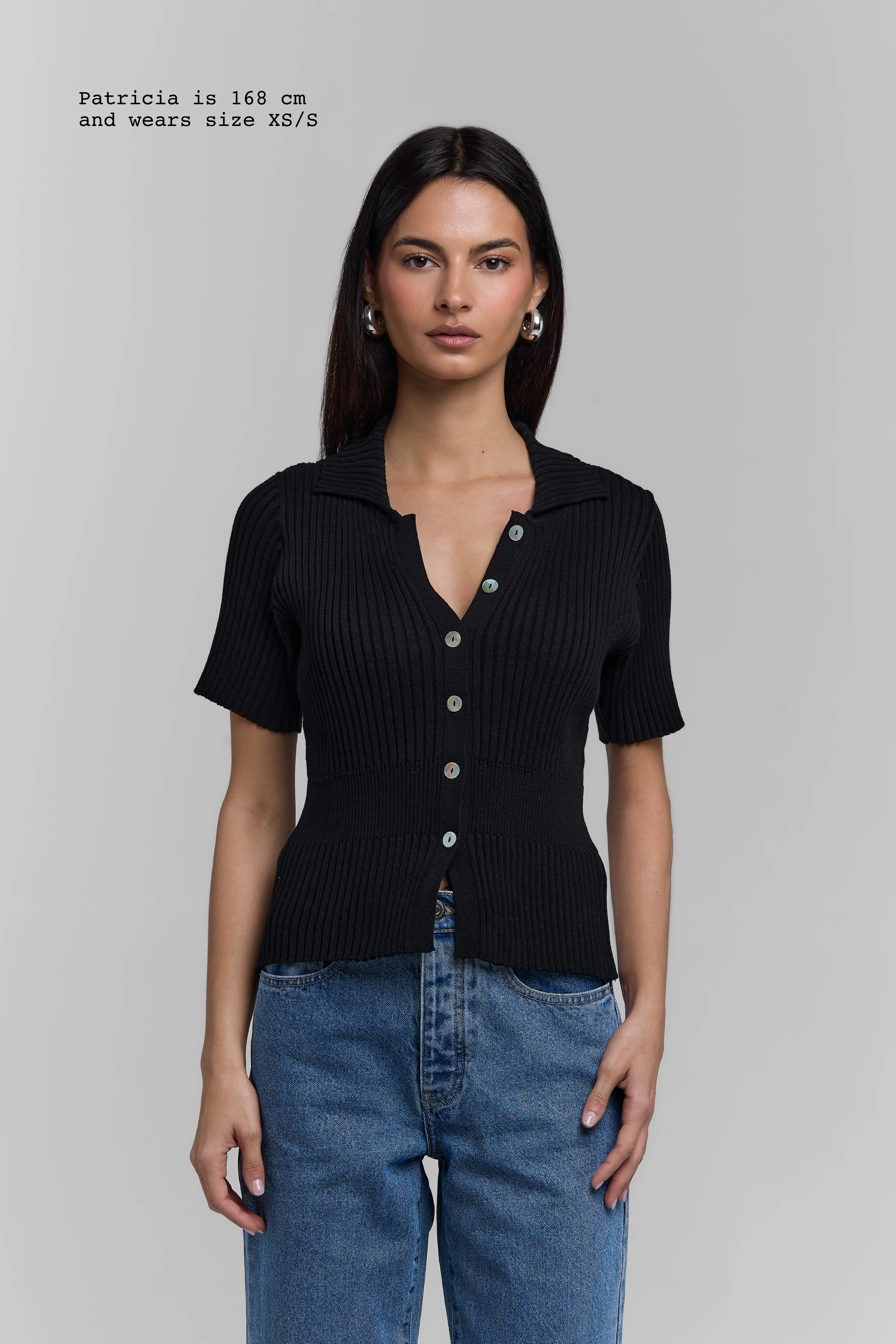 KNIT BUTTONED TOP - Image 8