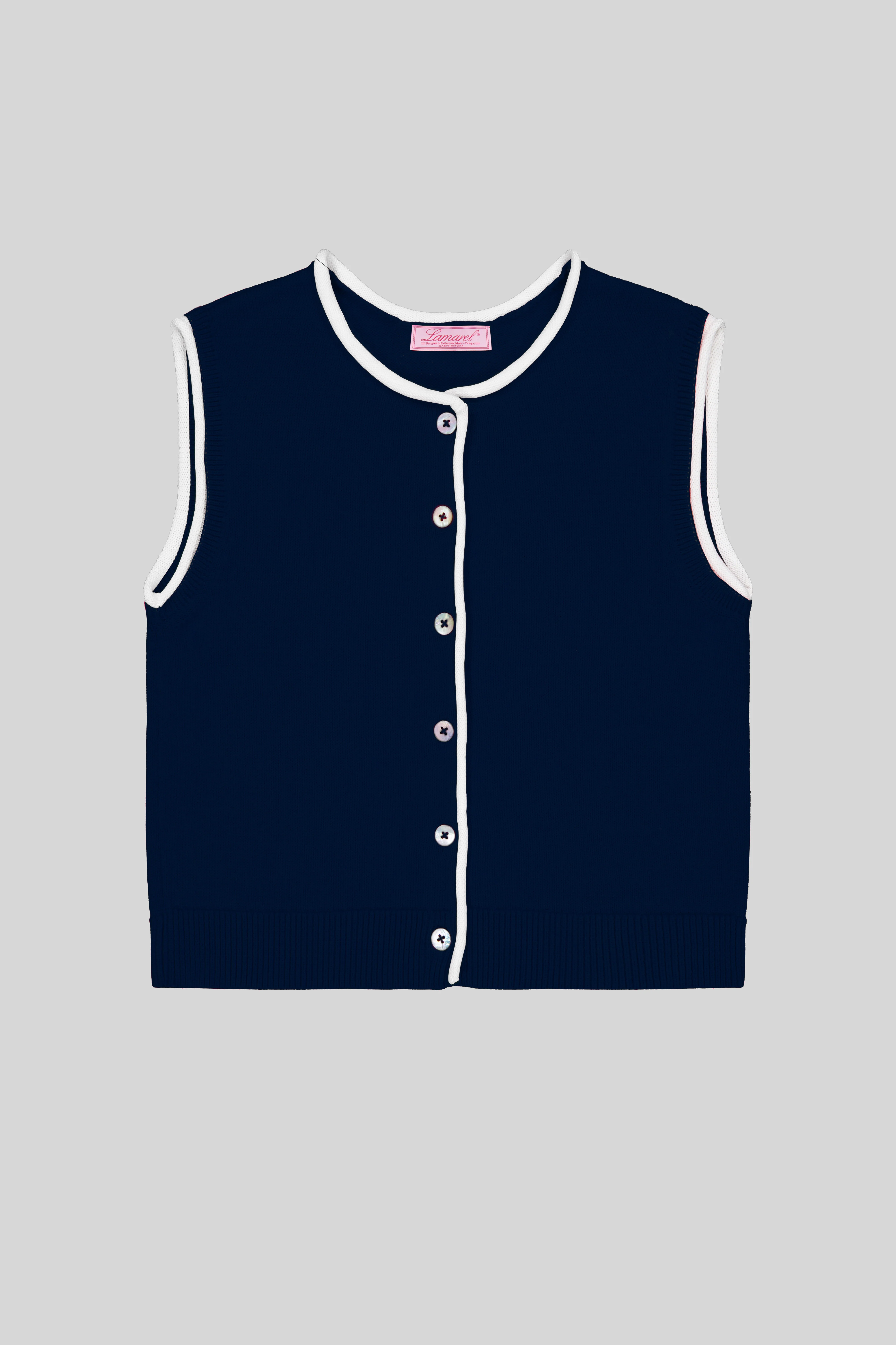 KNIT CONTRAST VEST