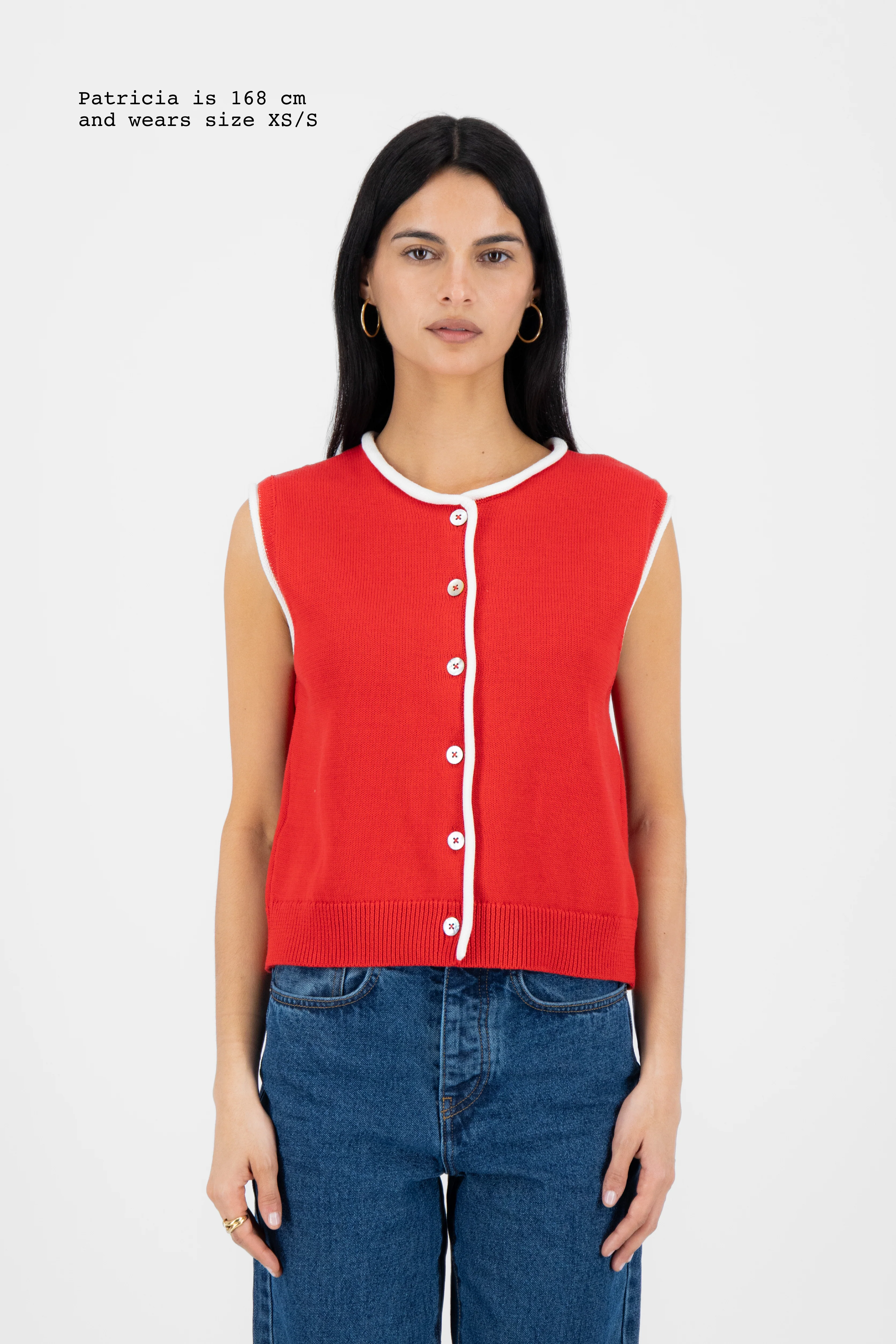 KNIT CONTRAST VEST - Image 5