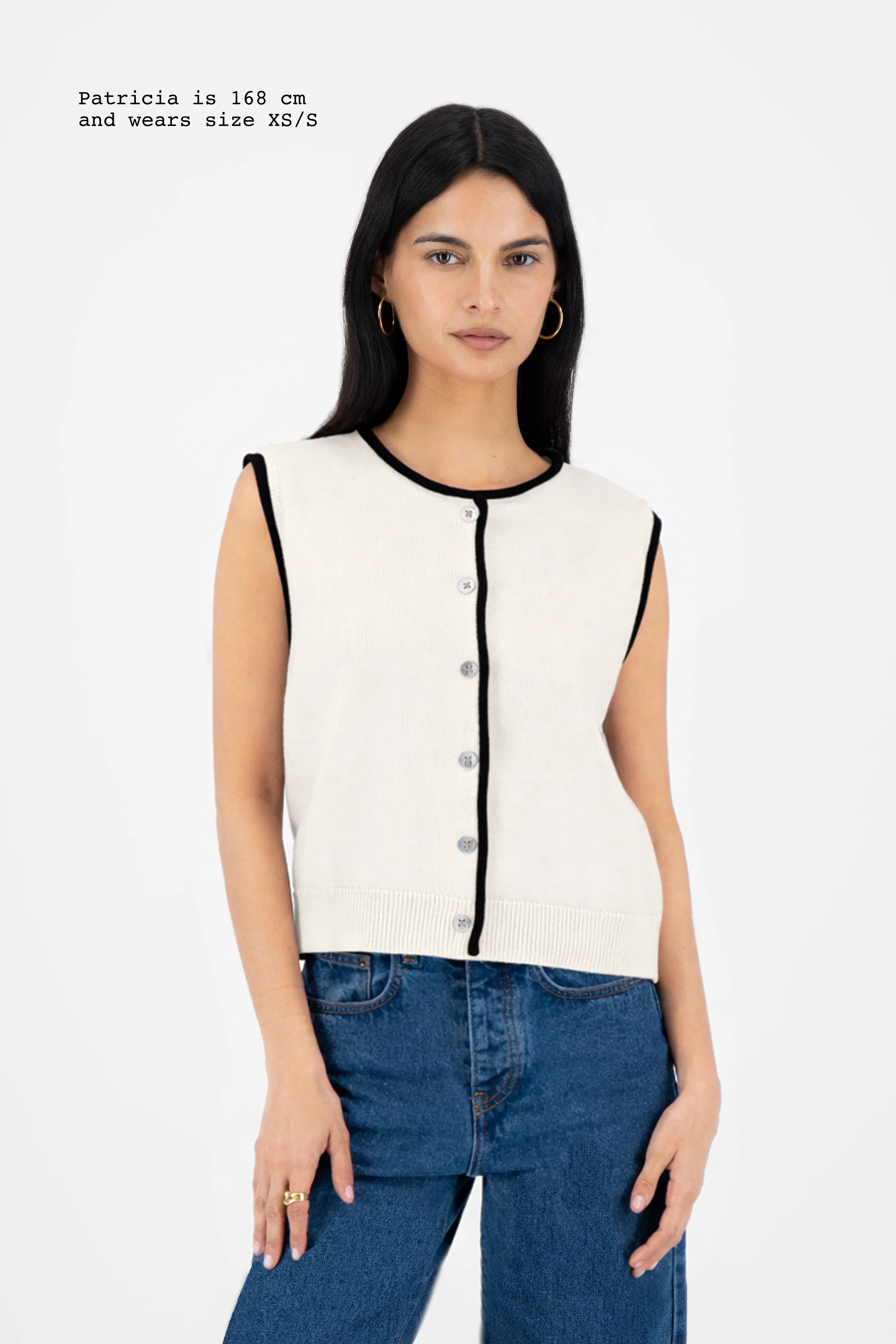 KNIT CONTRAST VEST - Image 8