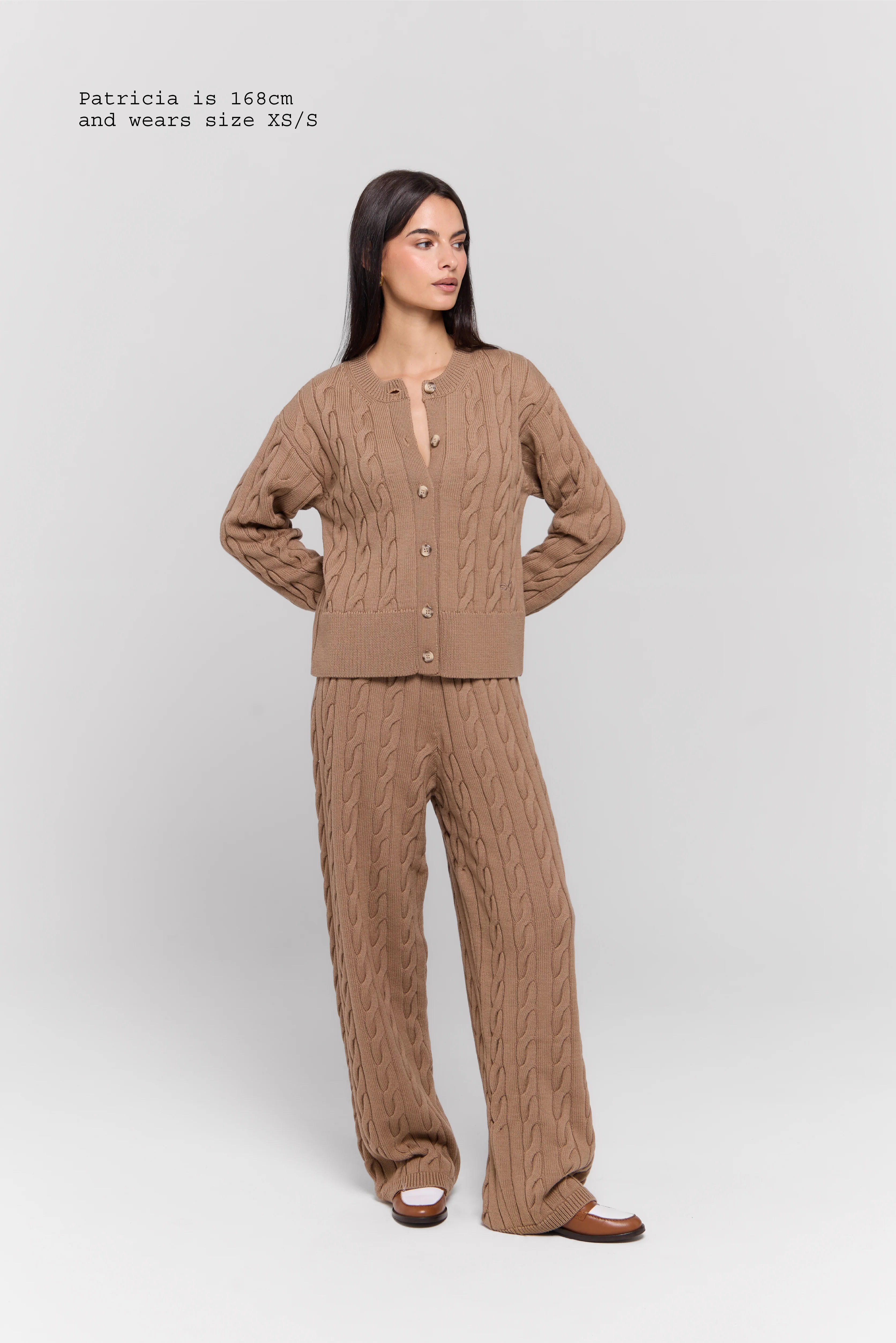 MERINO WOOL CABLE-KNIT PANTS - Image 3