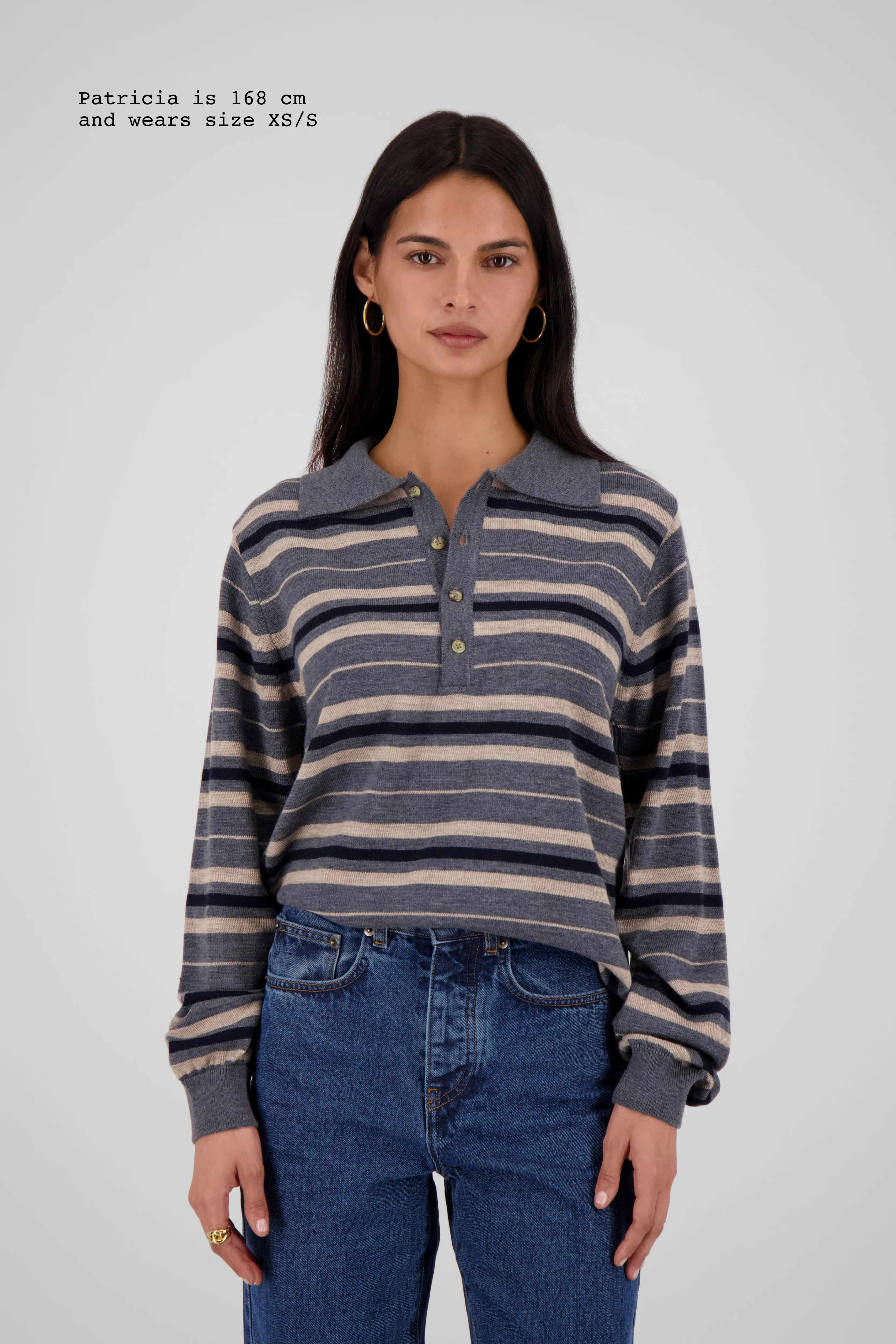 MERINO WOOL POLO STRIPED - Image 3