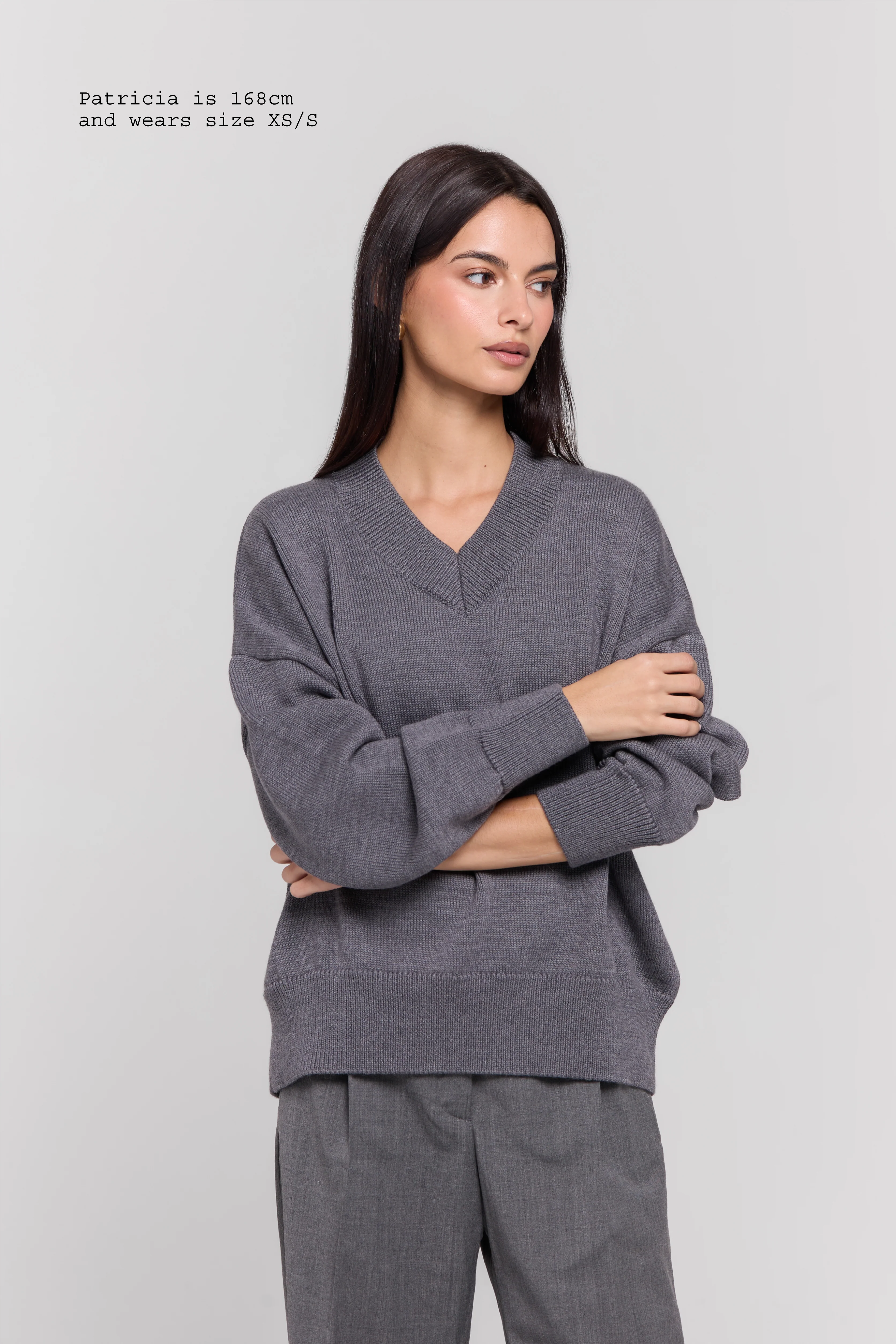 MERINO WOOL SLOUCHY V-NECK SWEATER - Image 3