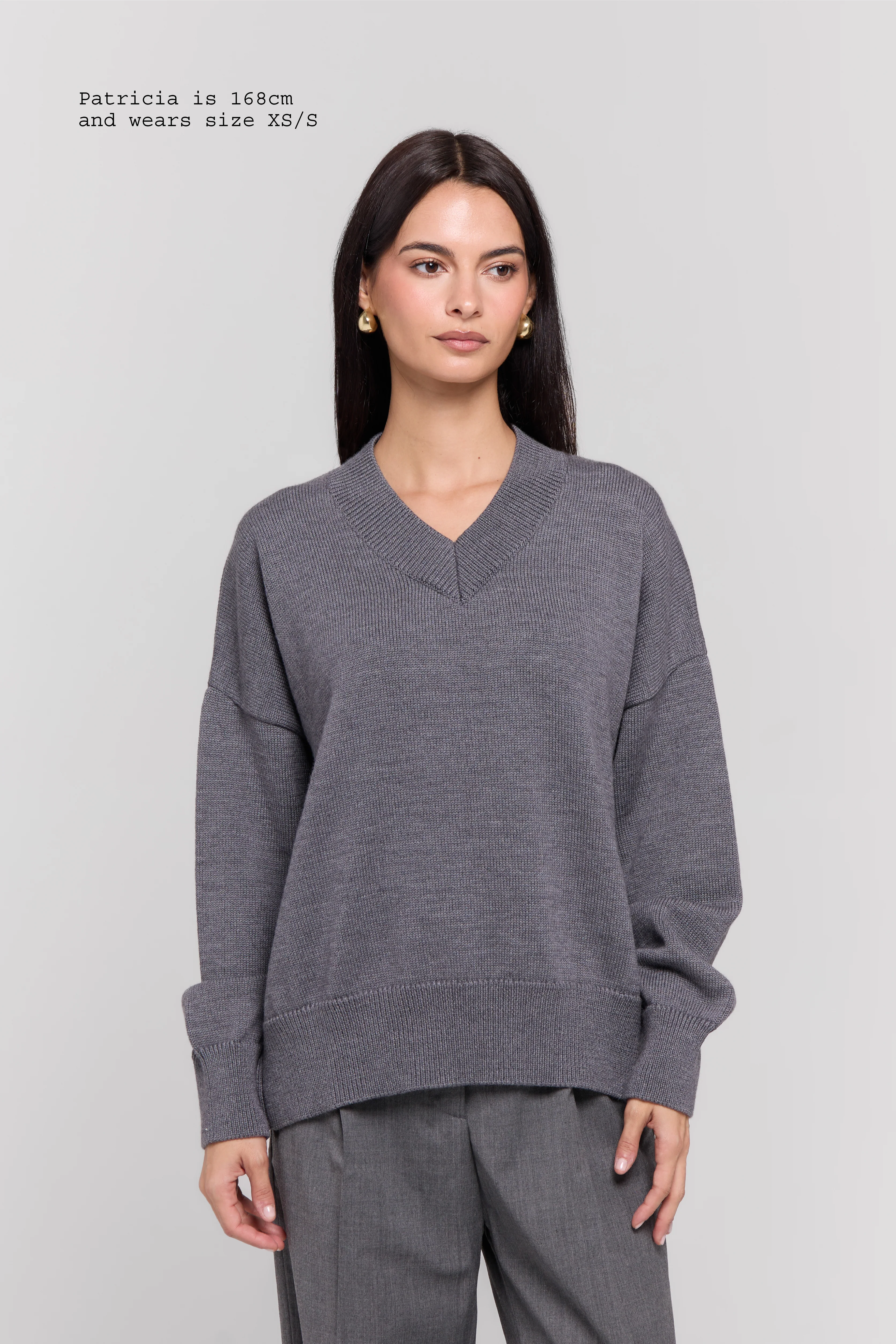 MERINO WOOL SLOUCHY V-NECK SWEATER - Image 5