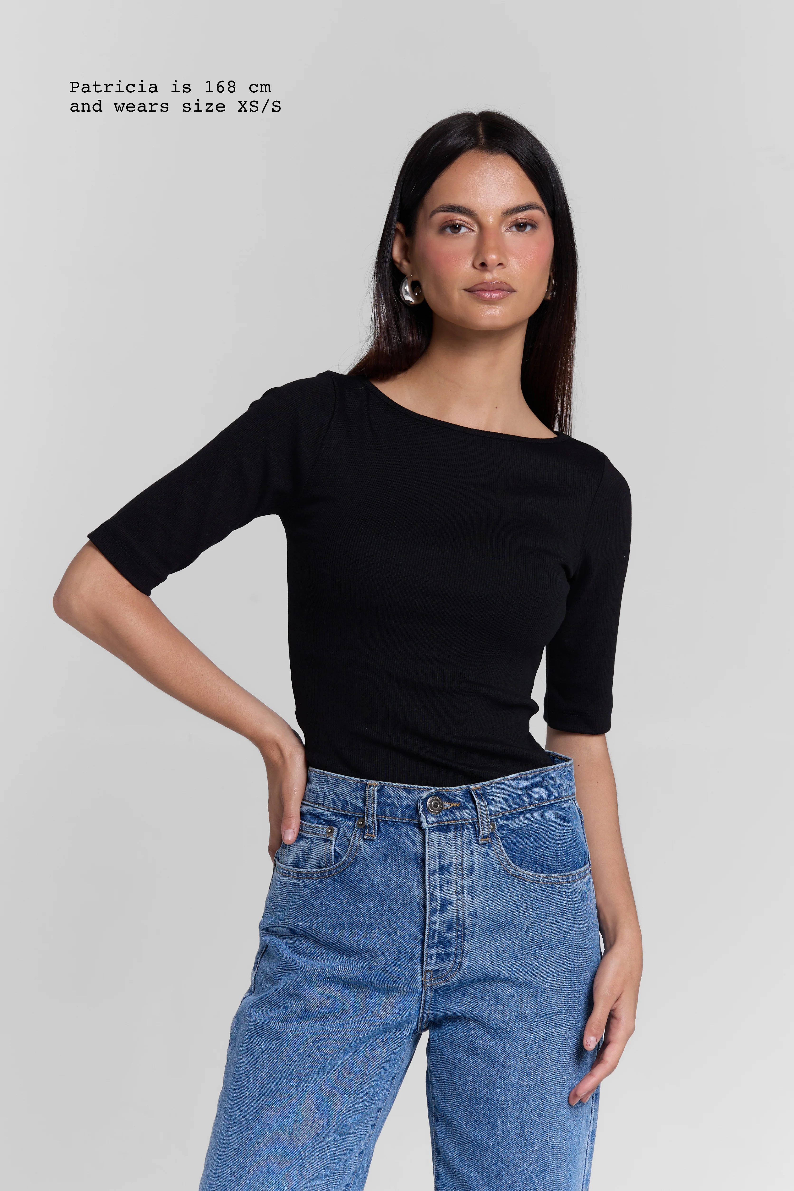 RIBBED BOATNECK TOP - Image 10