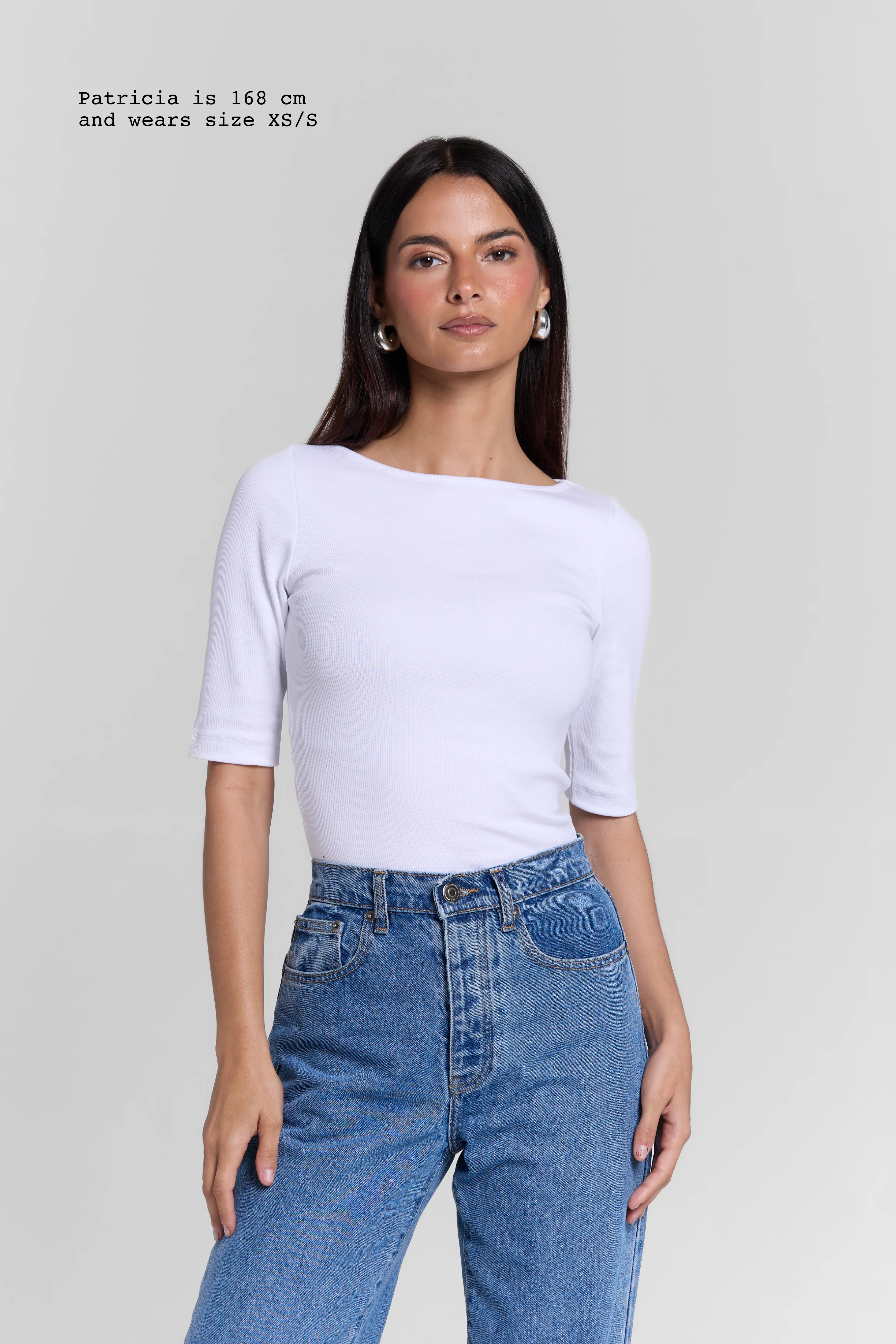 RIBBED BOATNECK TOP - Image 3
