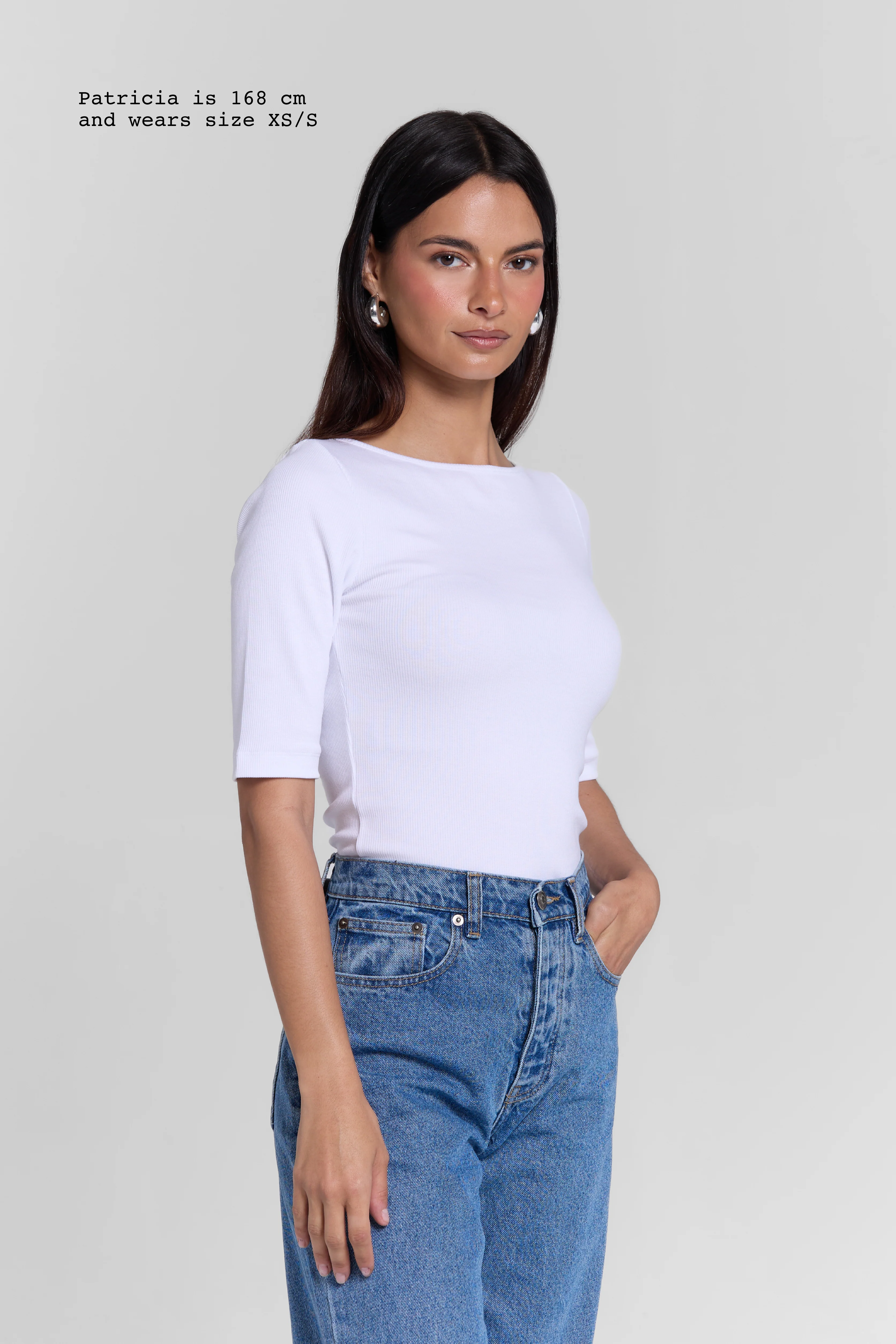 RIBBED BOATNECK TOP - Image 4