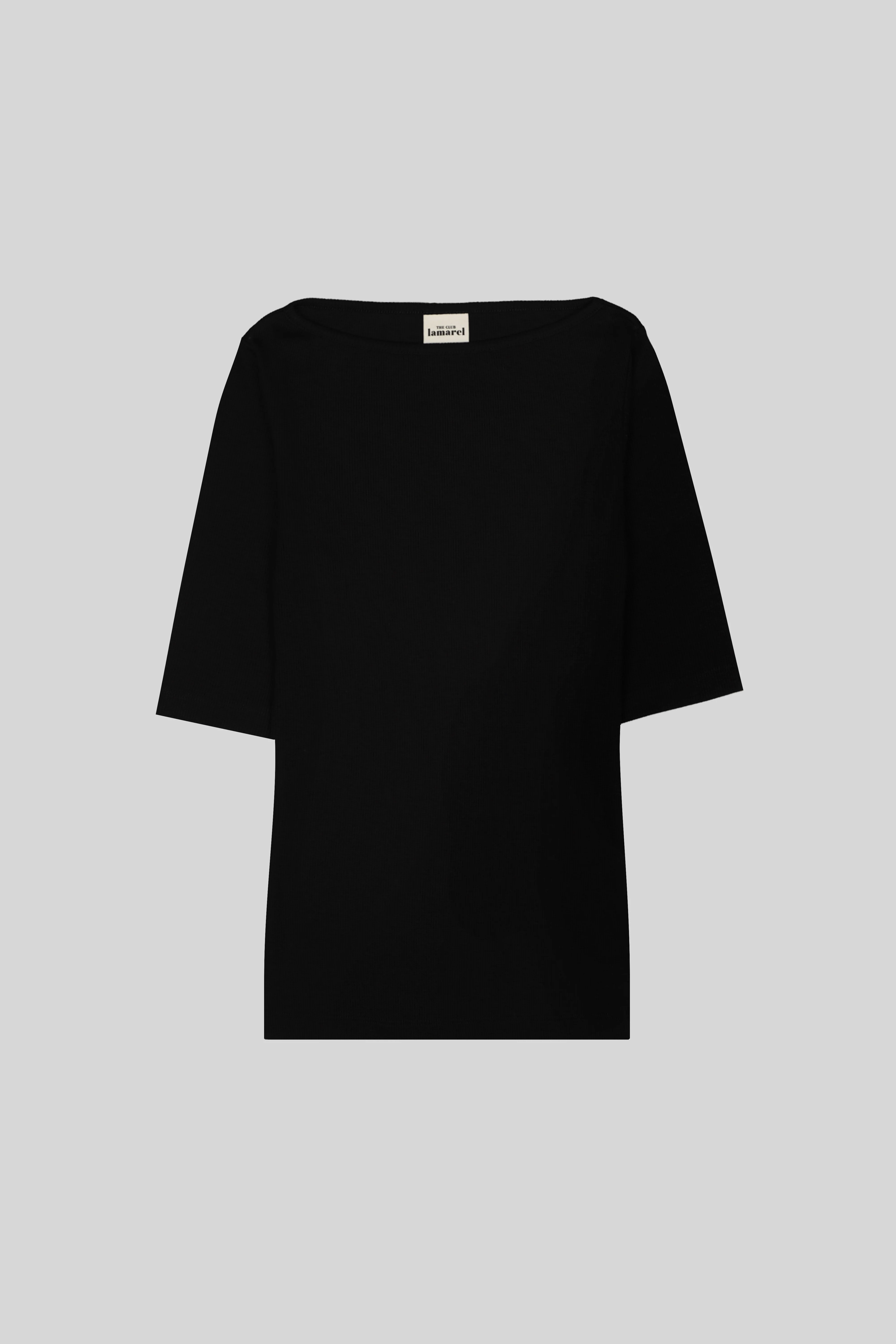 RIBBED BOATNECK TOP - Image 7