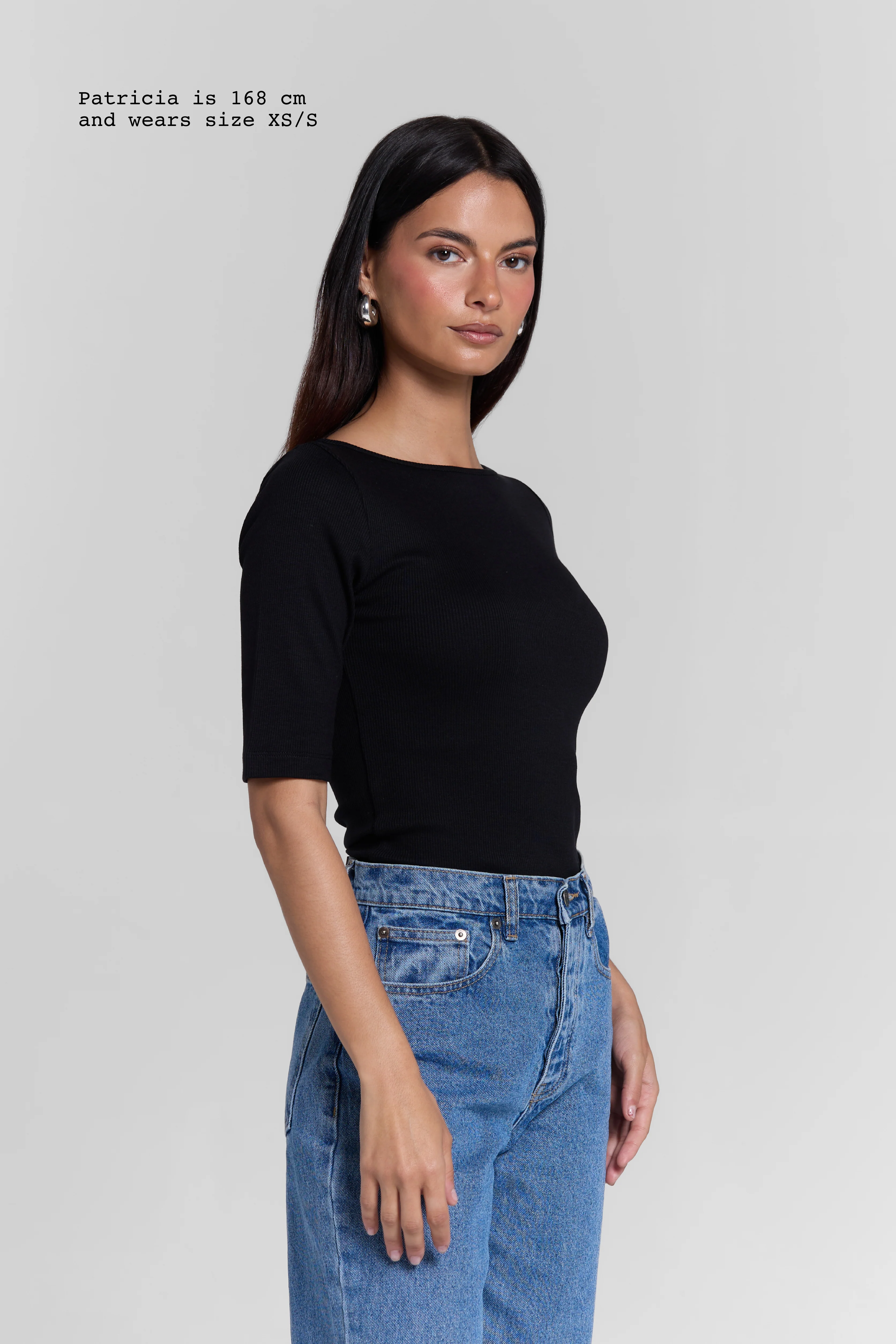 RIBBED BOATNECK TOP - Image 9