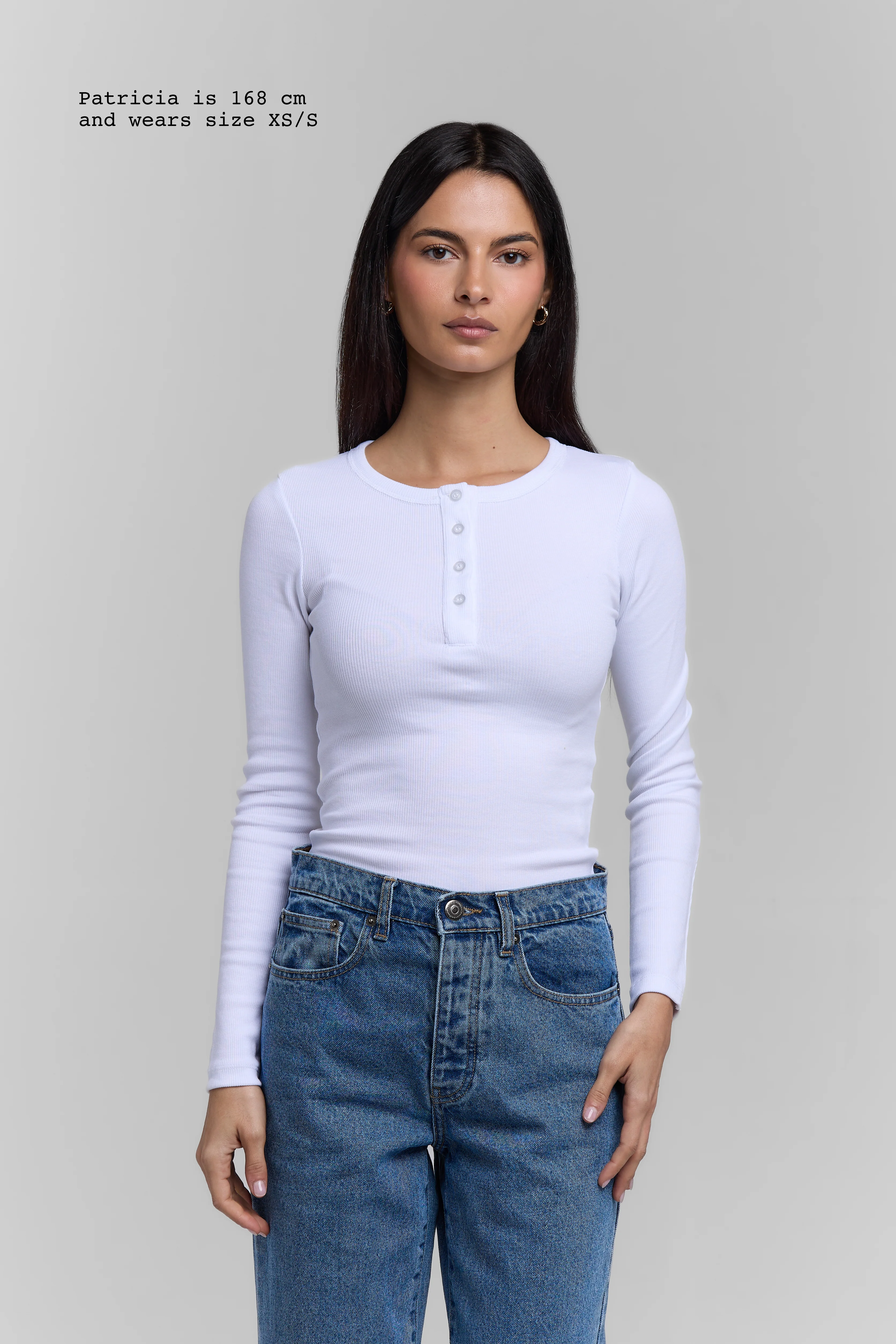 RIBBED BUTTONED LONG SLEEVE TOP - Image 12