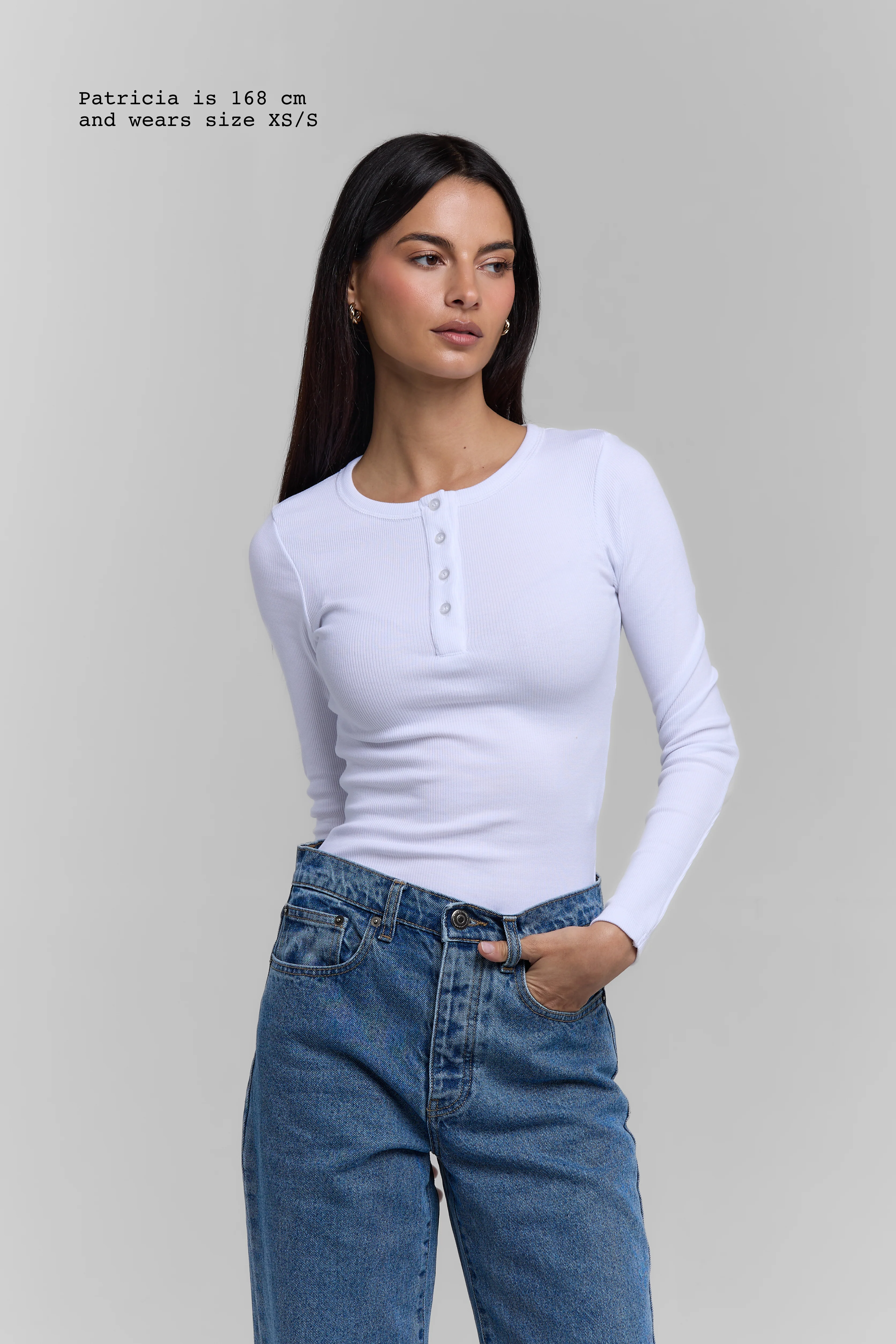 RIBBED BUTTONED LONG SLEEVE TOP - Image 13