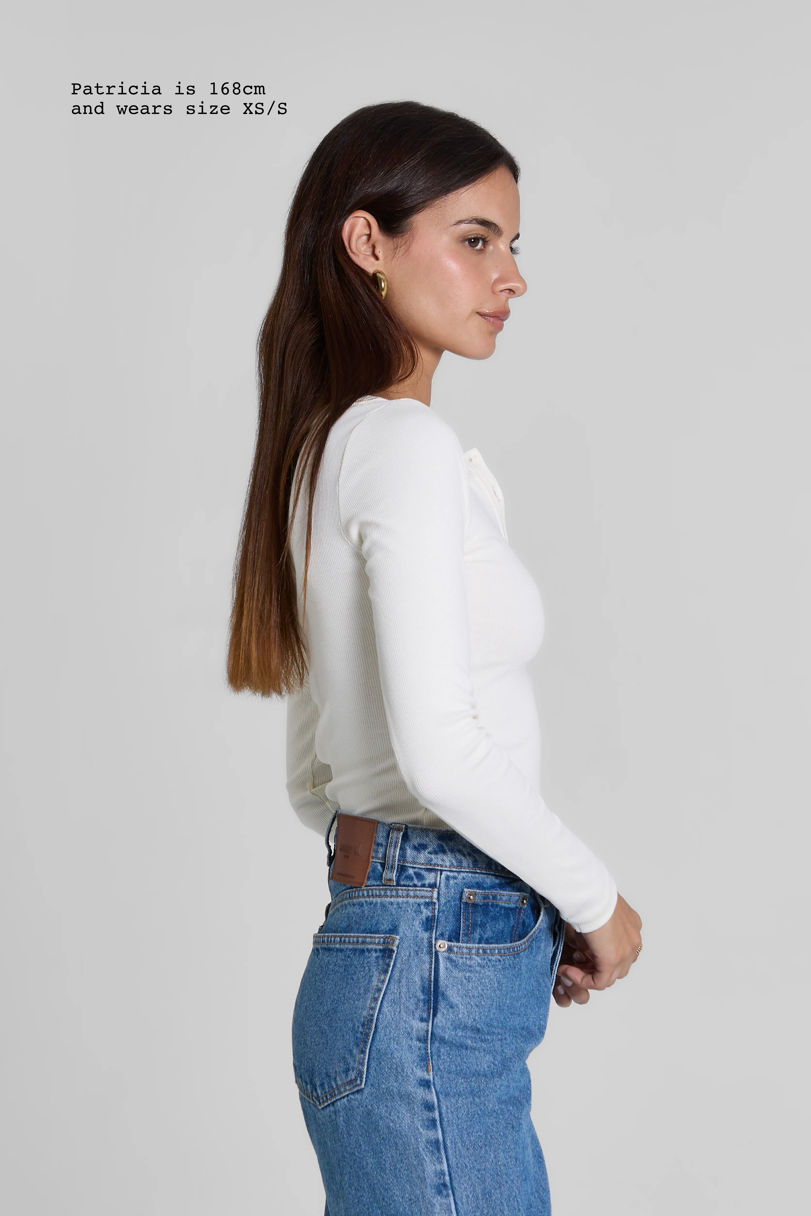 RIBBED BUTTONED LONG SLEEVE TOP - Image 6