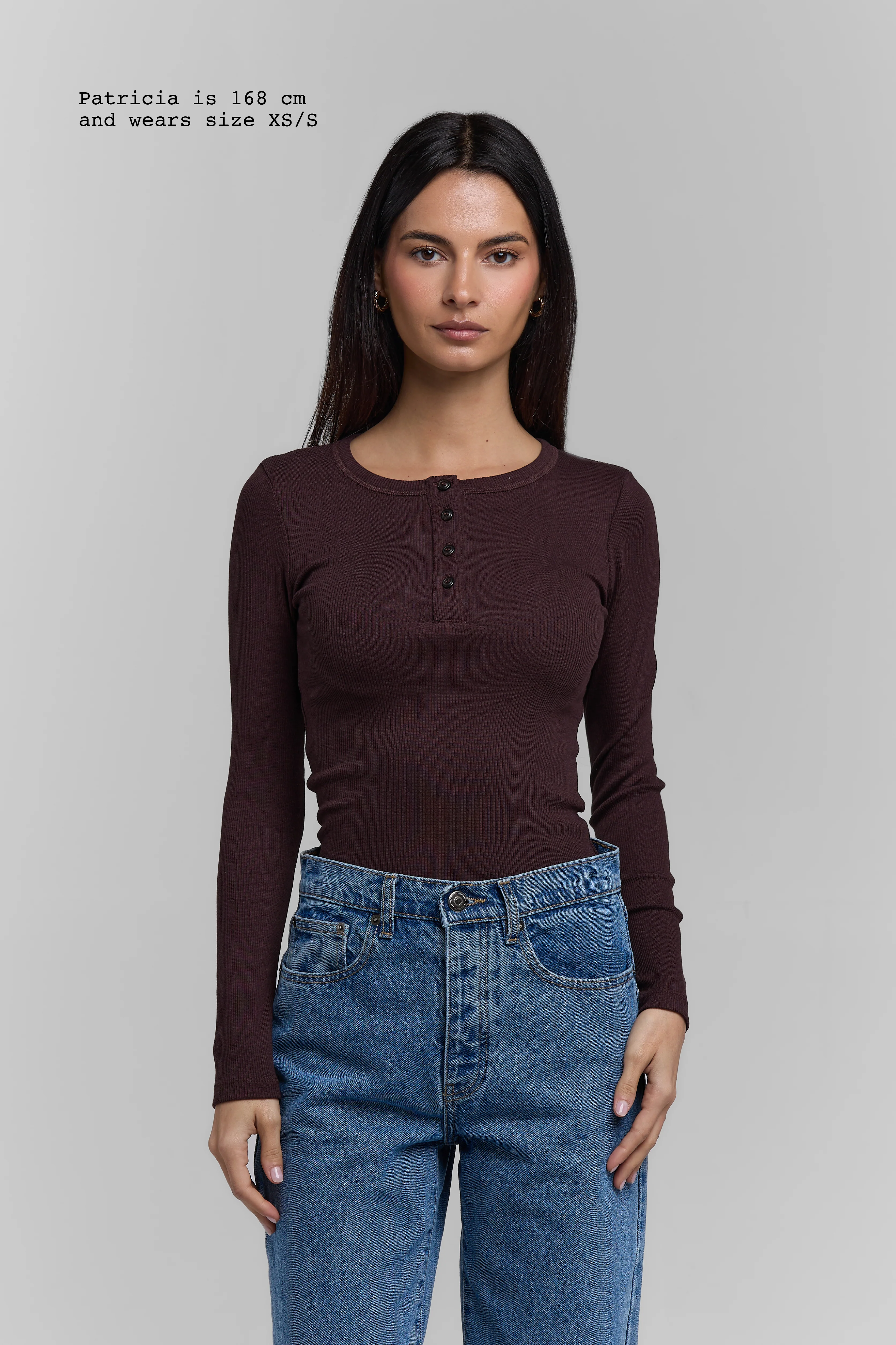 RIBBED BUTTONED LONG SLEEVE TOP - Image 8