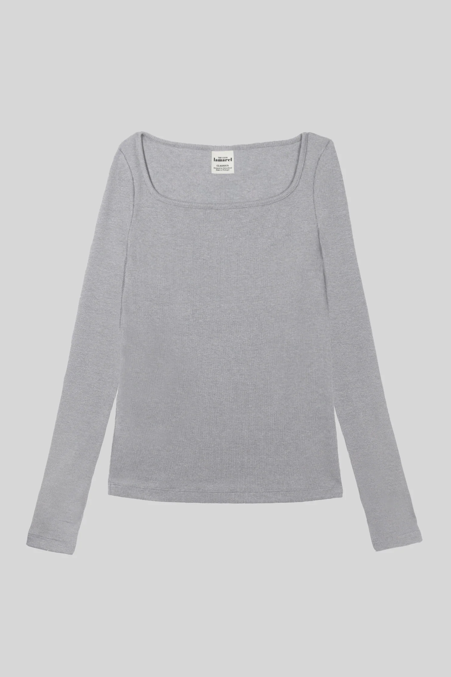 RIBBED LONG SLEEVE SQUARED TOP - Image 16