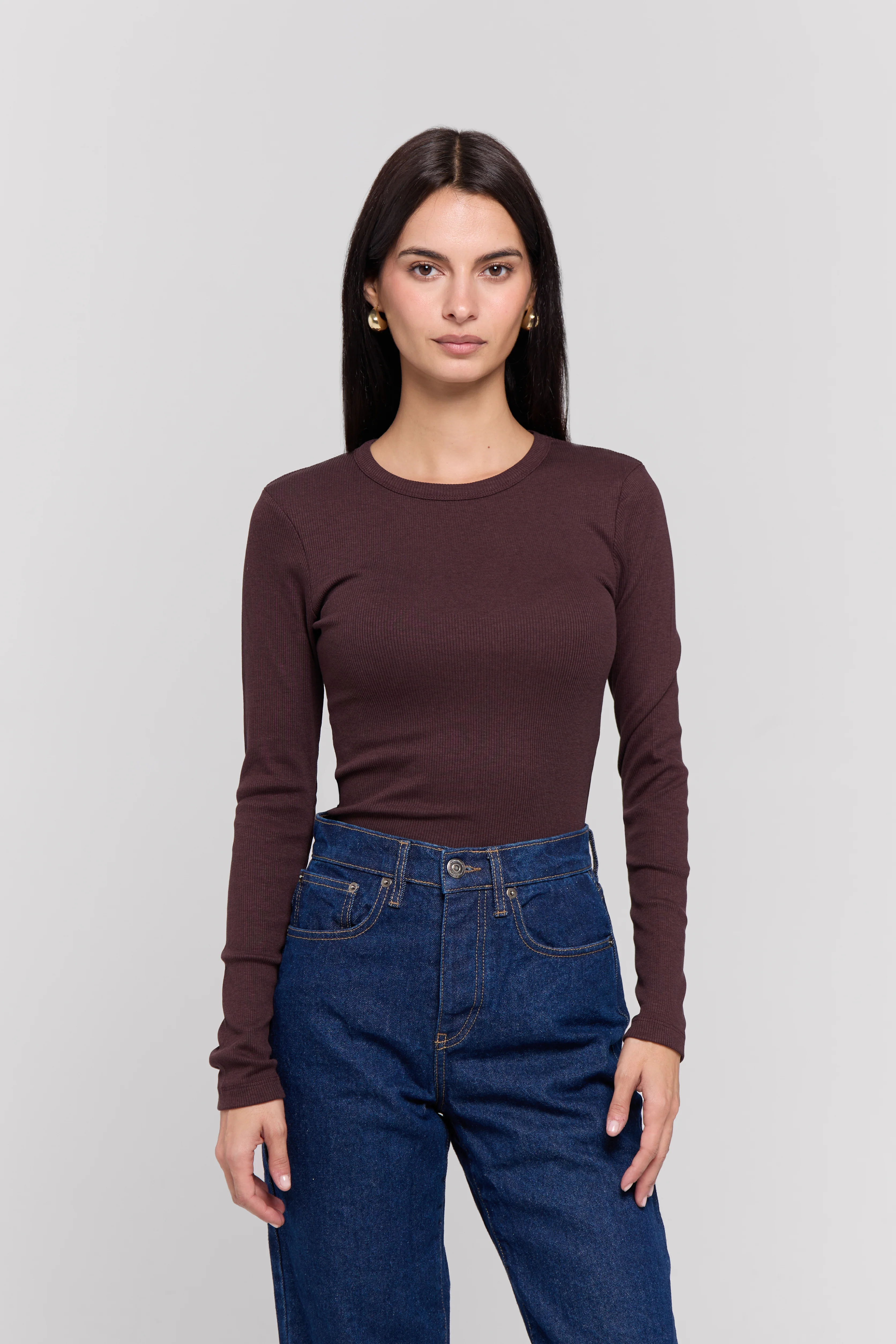RIBBED LONG SLEEVE TOP - Image 20