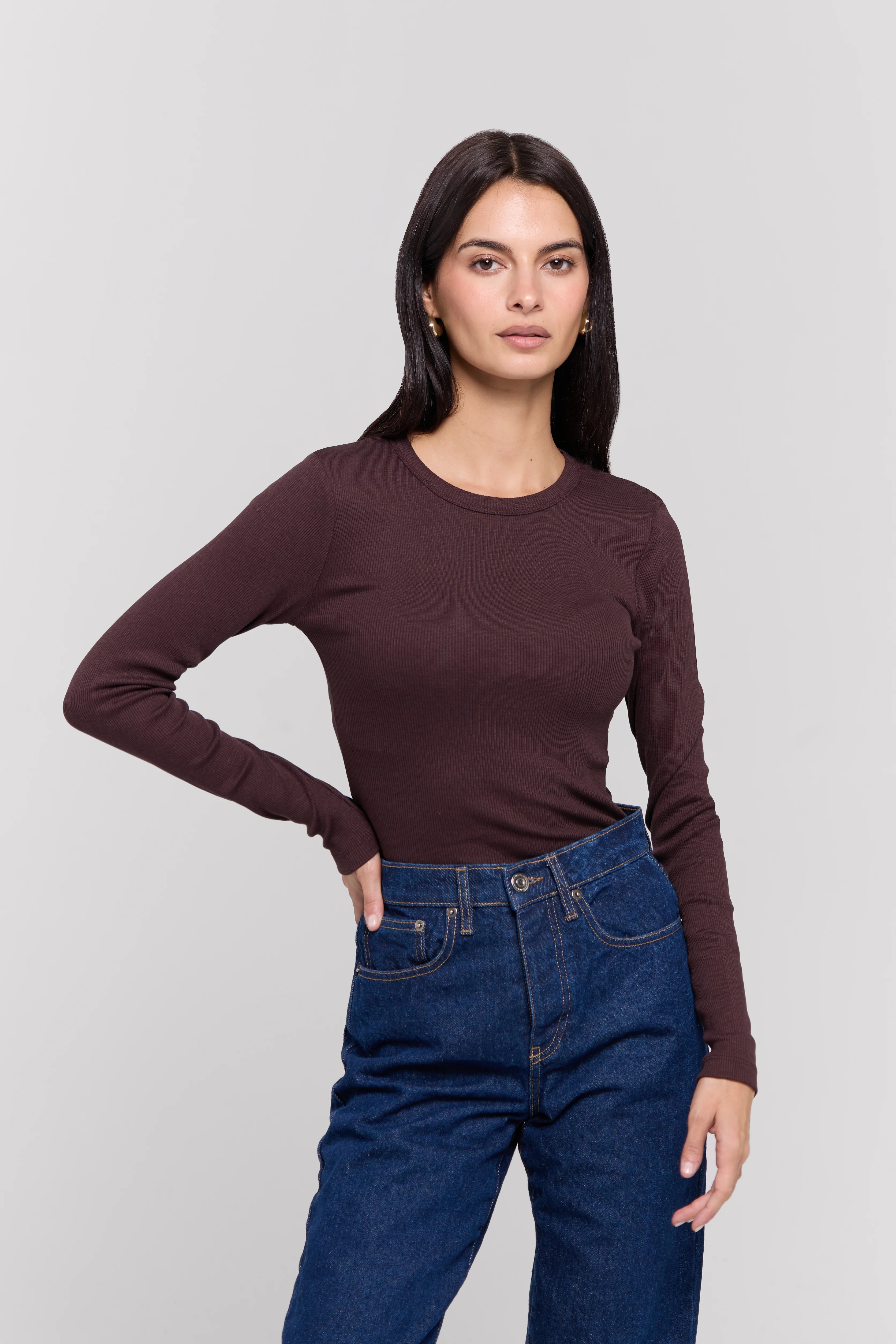 RIBBED LONG SLEEVE TOP - Image 21