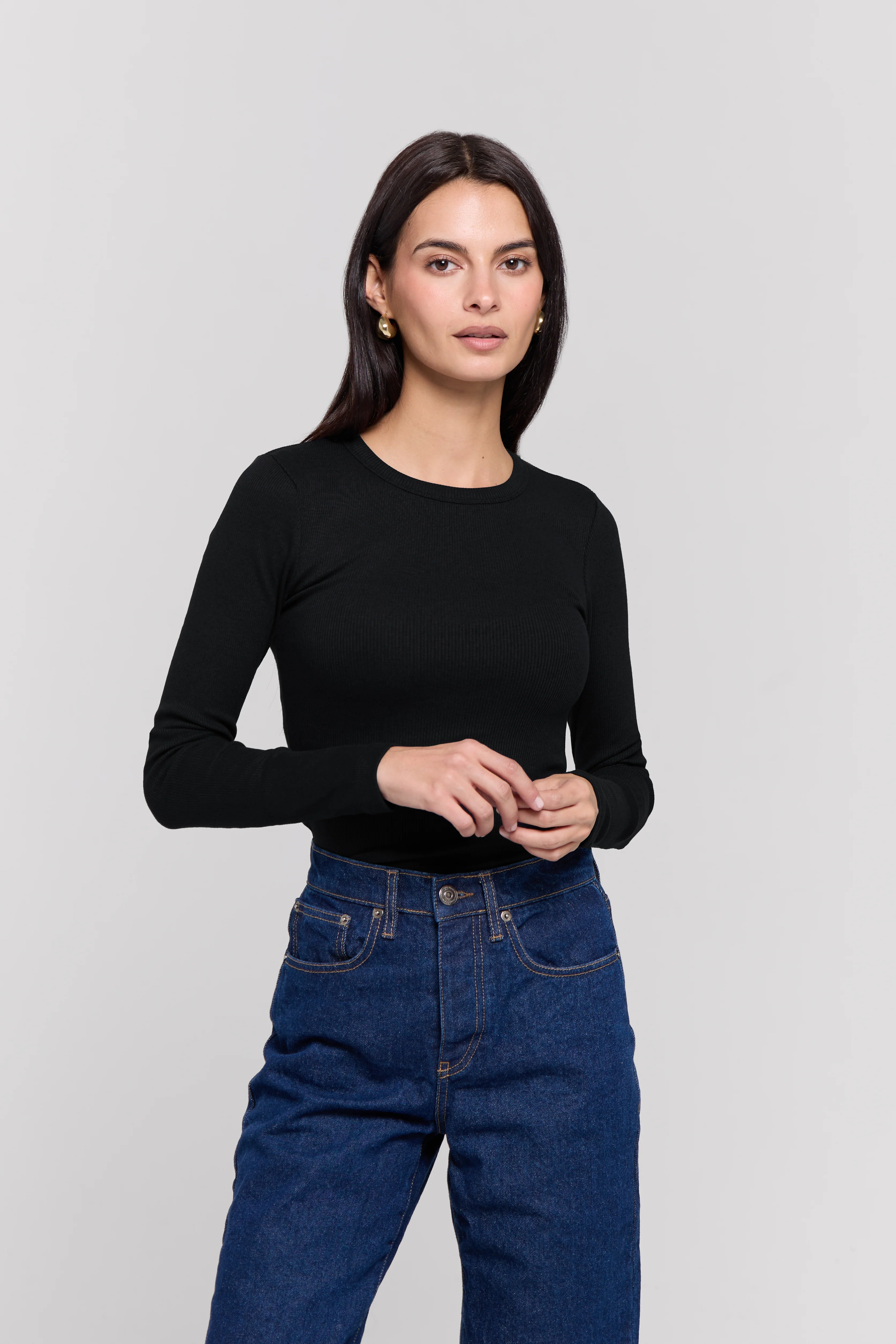 RIBBED LONG SLEEVE TOP - Image 23