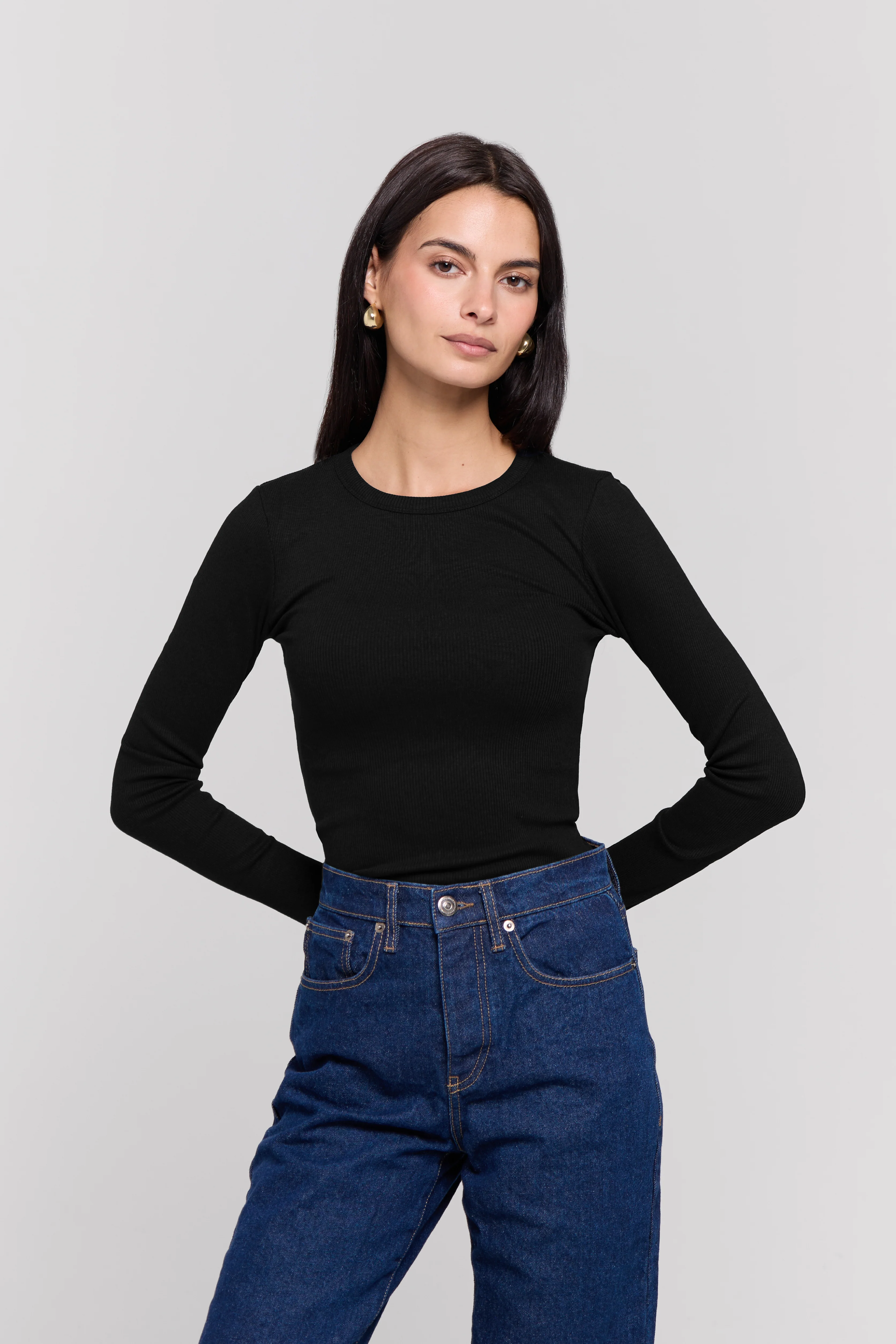 RIBBED LONG SLEEVE TOP - Image 24