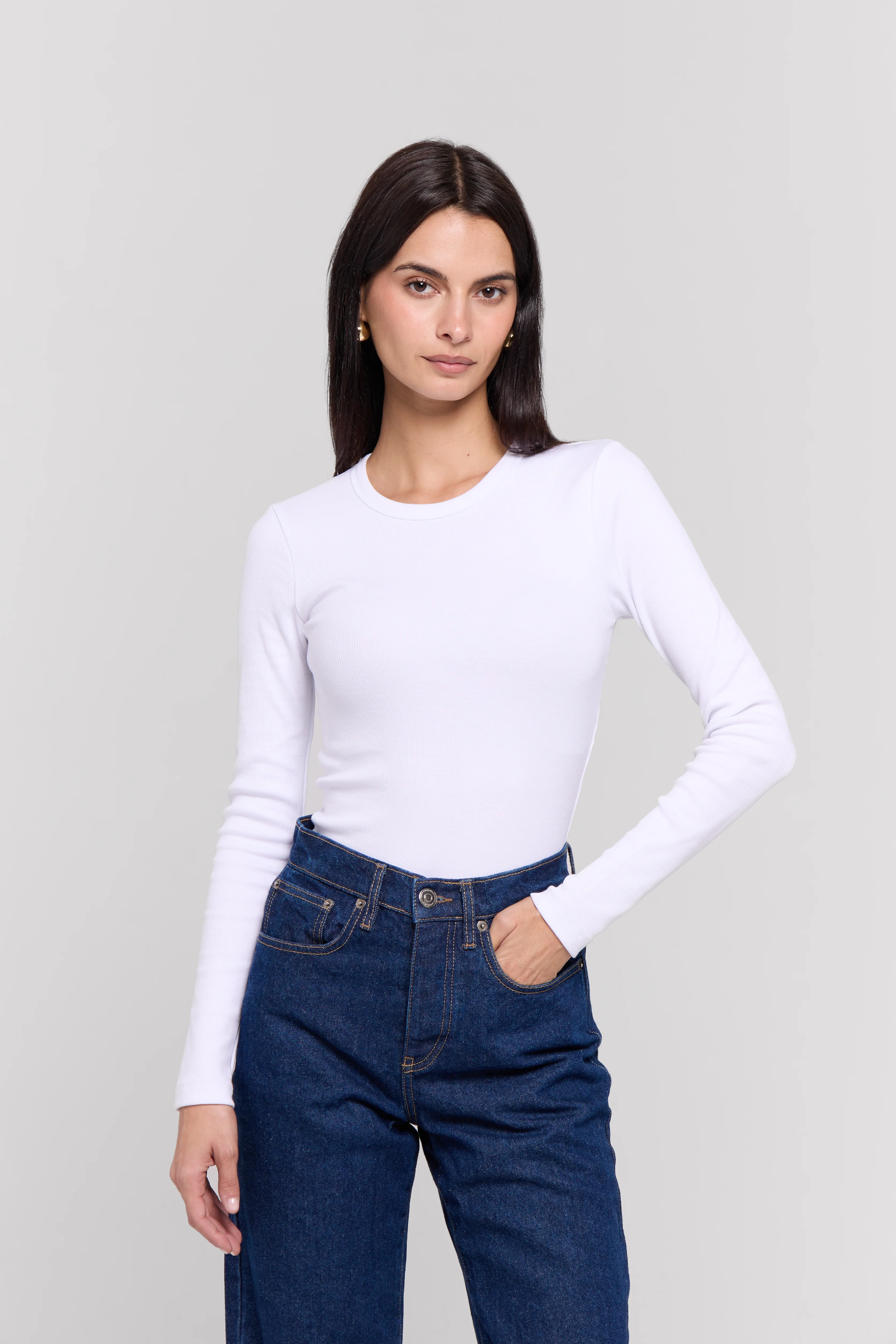 RIBBED LONG SLEEVE TOP - Image 3