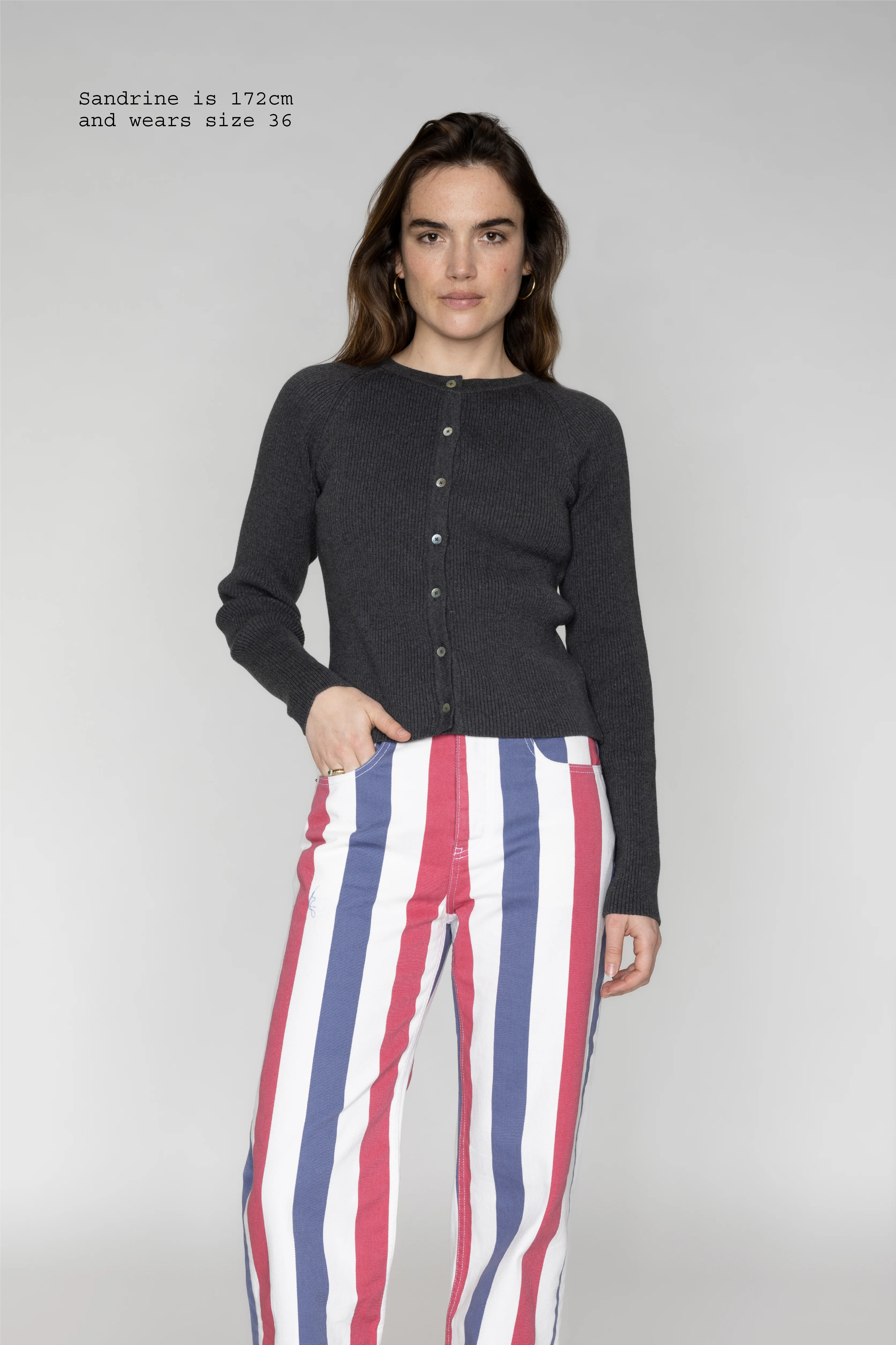 STRIPED STRAIGHT JEANS - Image 3