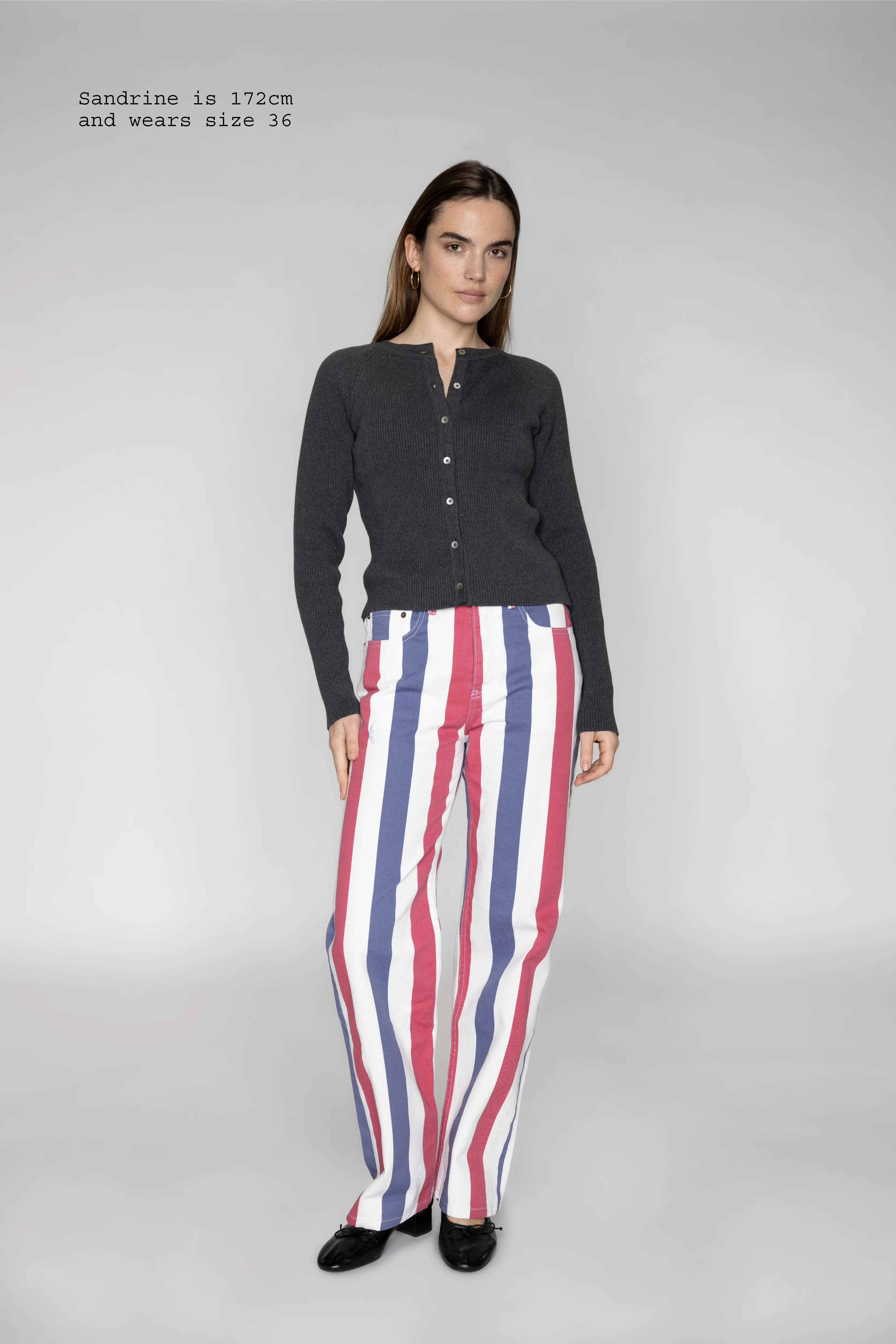 STRIPED STRAIGHT JEANS - Image 5