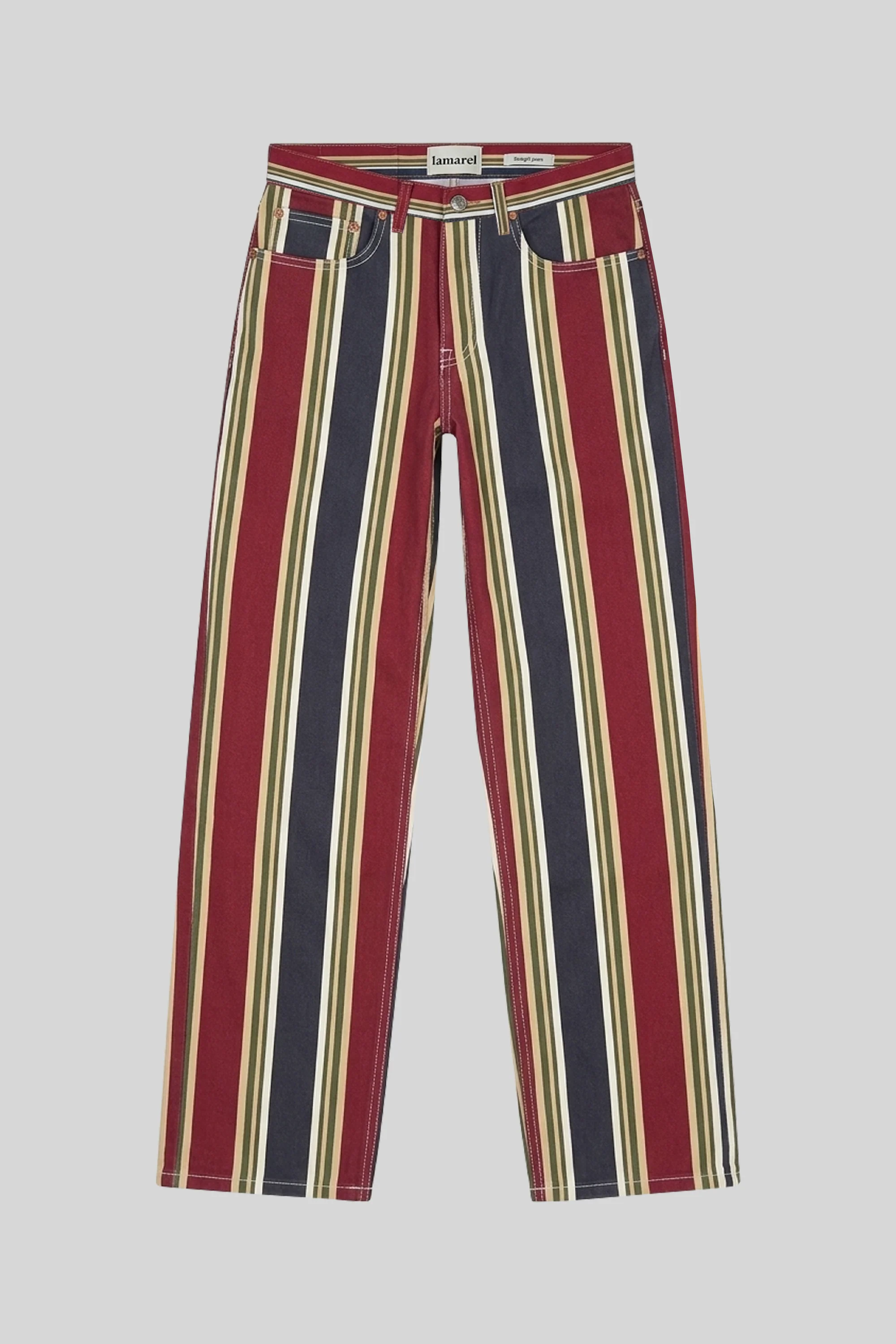 STRIPED STRAIGHT JEANS - Image 7